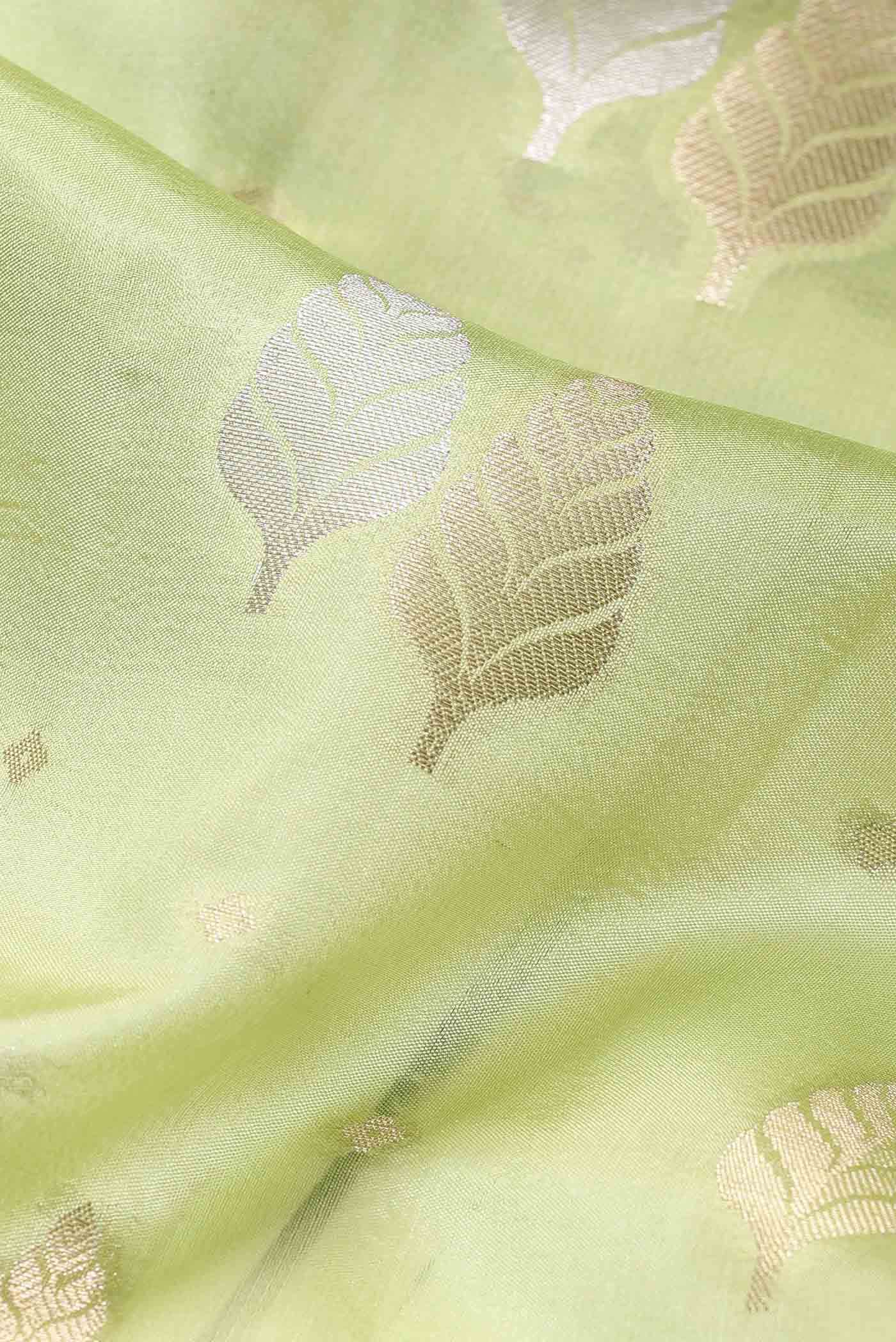 Green Banarasi Raw Silk Saree