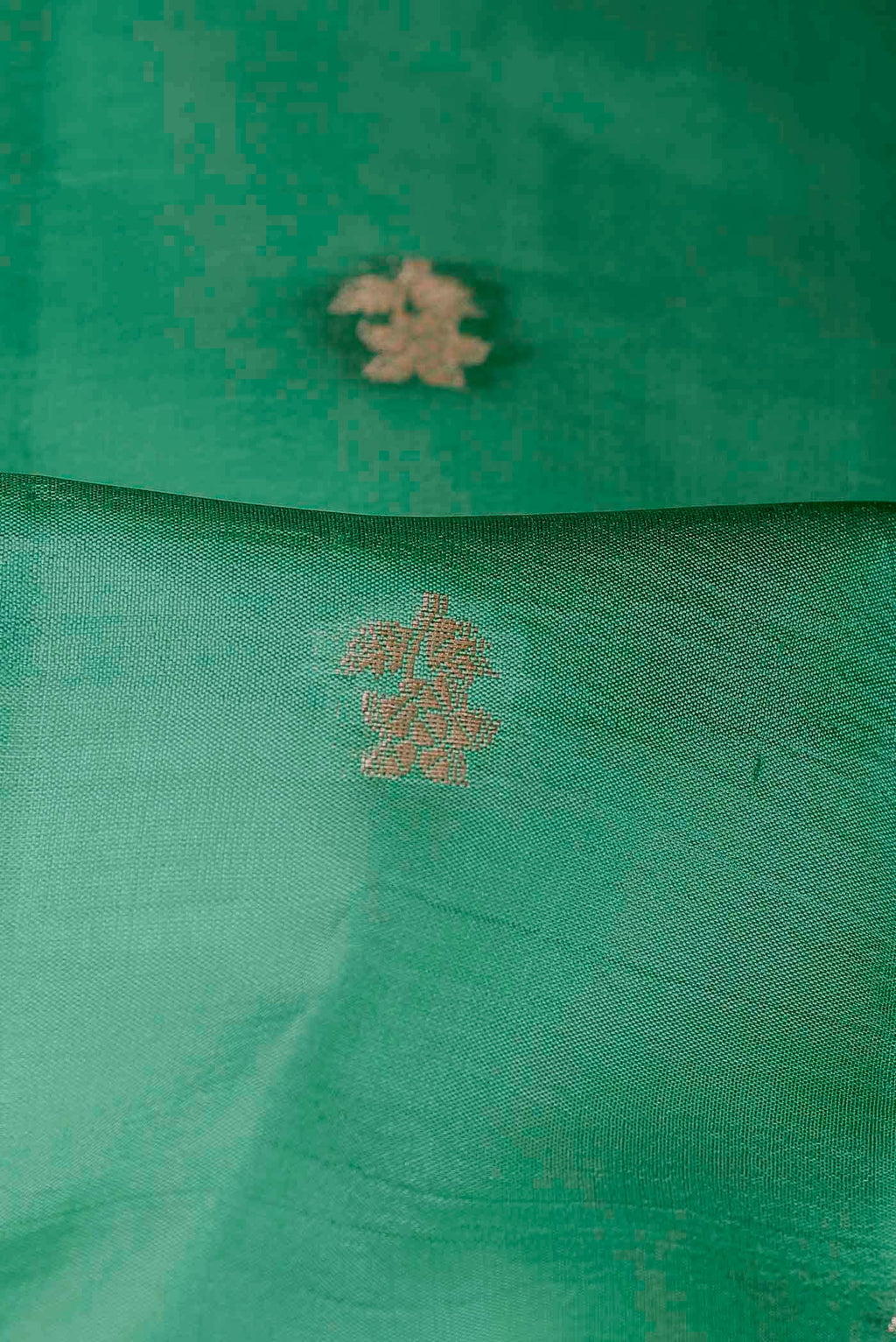 Green Banarasi Raw Silk Saree