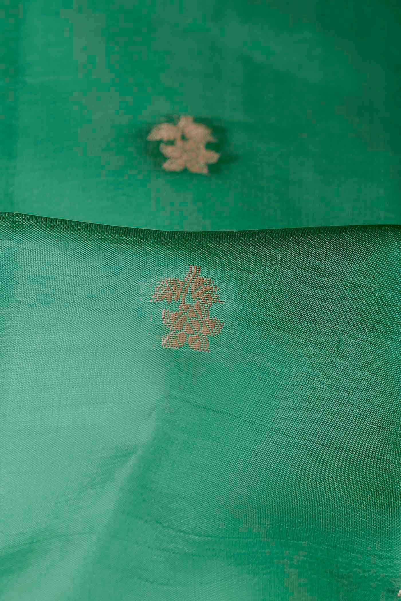 Green Banarasi Raw Silk Saree