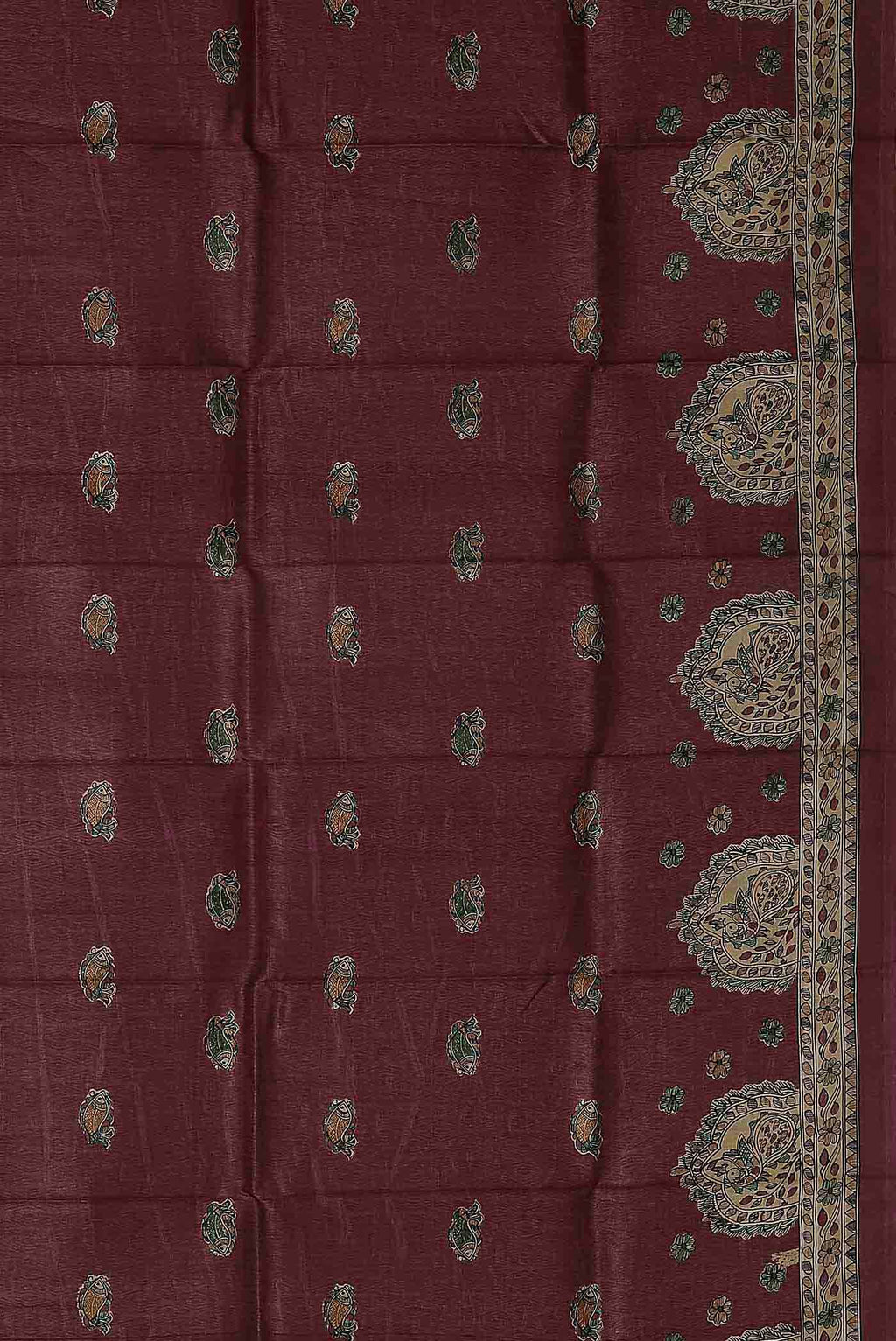 Purple Tussar Silk Saree