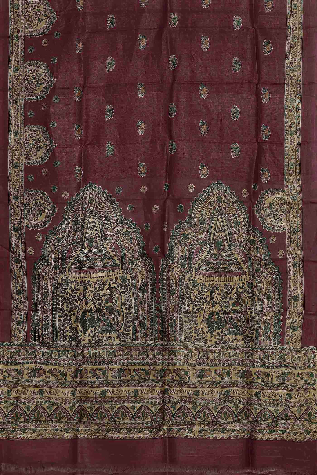 Purple Tussar Silk Saree