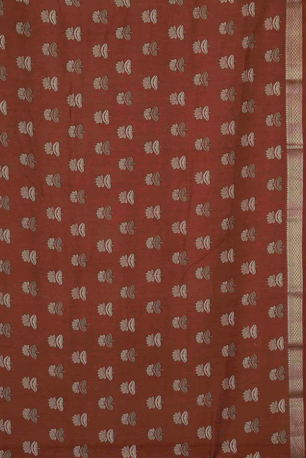 Red Chanderi Silk Cotton Saree