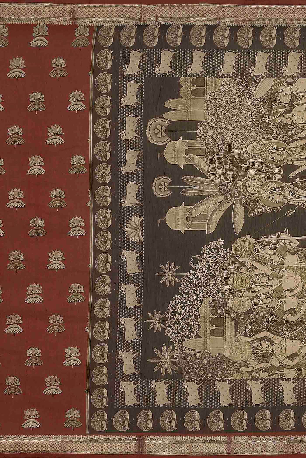 Red Chanderi Silk Cotton Saree