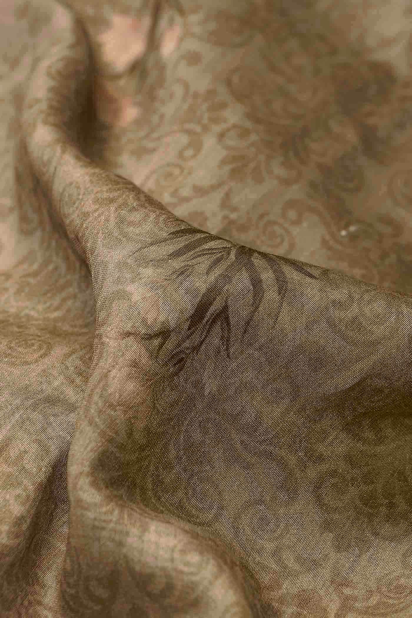 Beige Chanderi Silk Cotton Saree