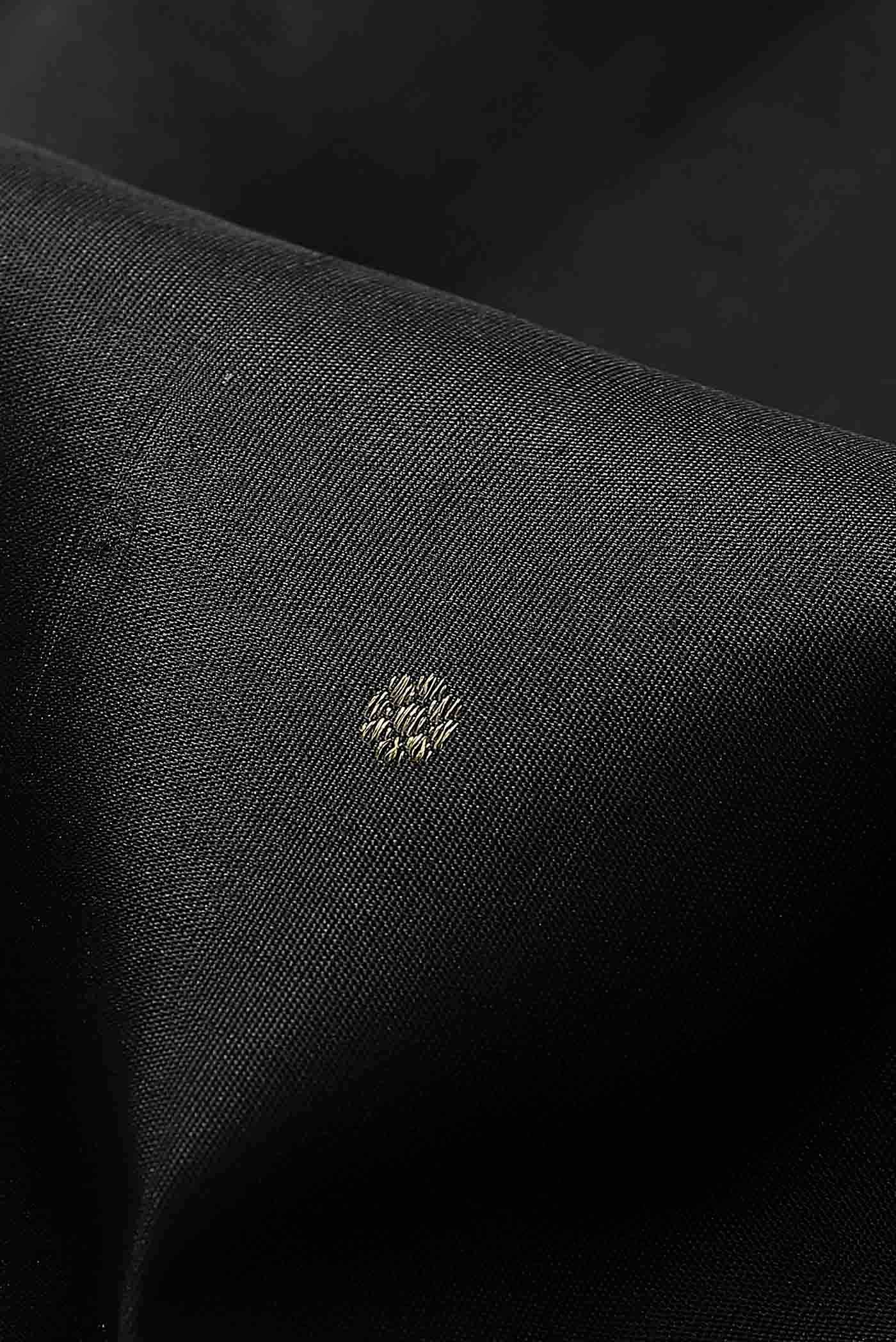 Pure Silk Pure Zari Black Kanchipuram Saree