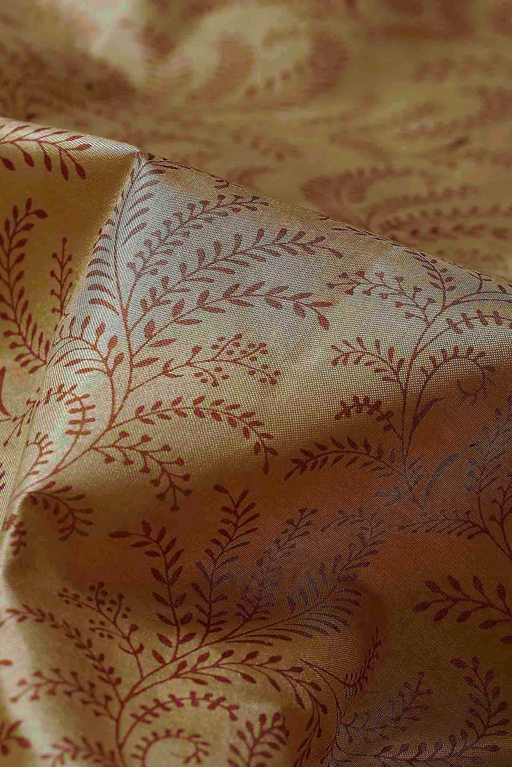 Beige Printed Silk Saree