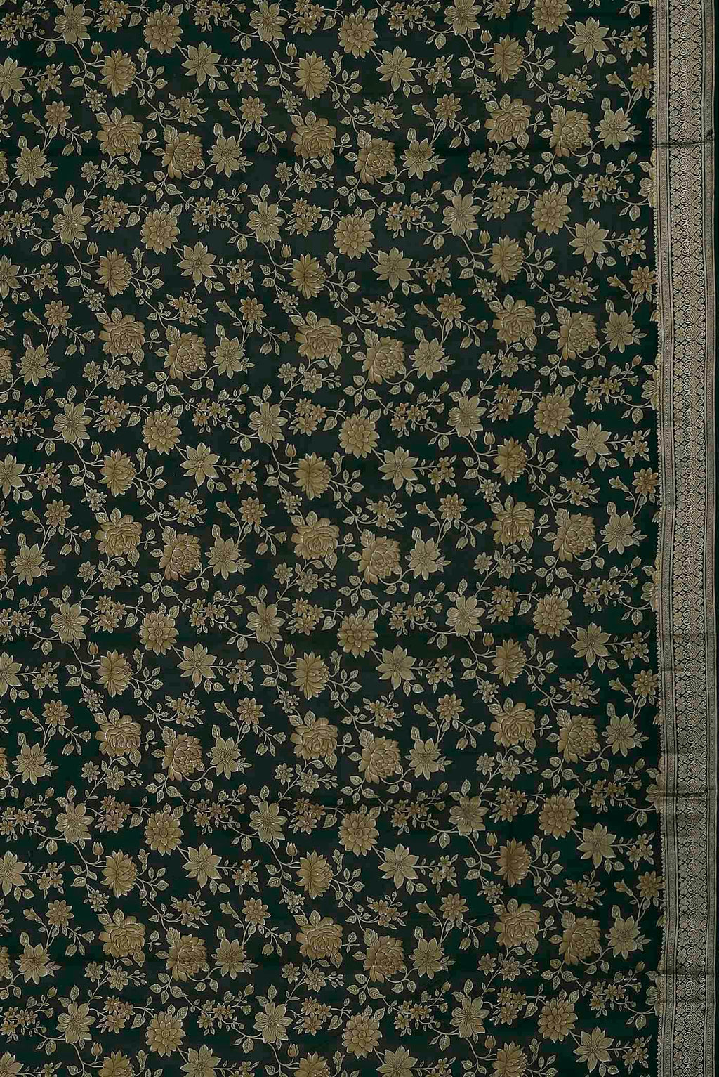 Black Printed Silk Saree
