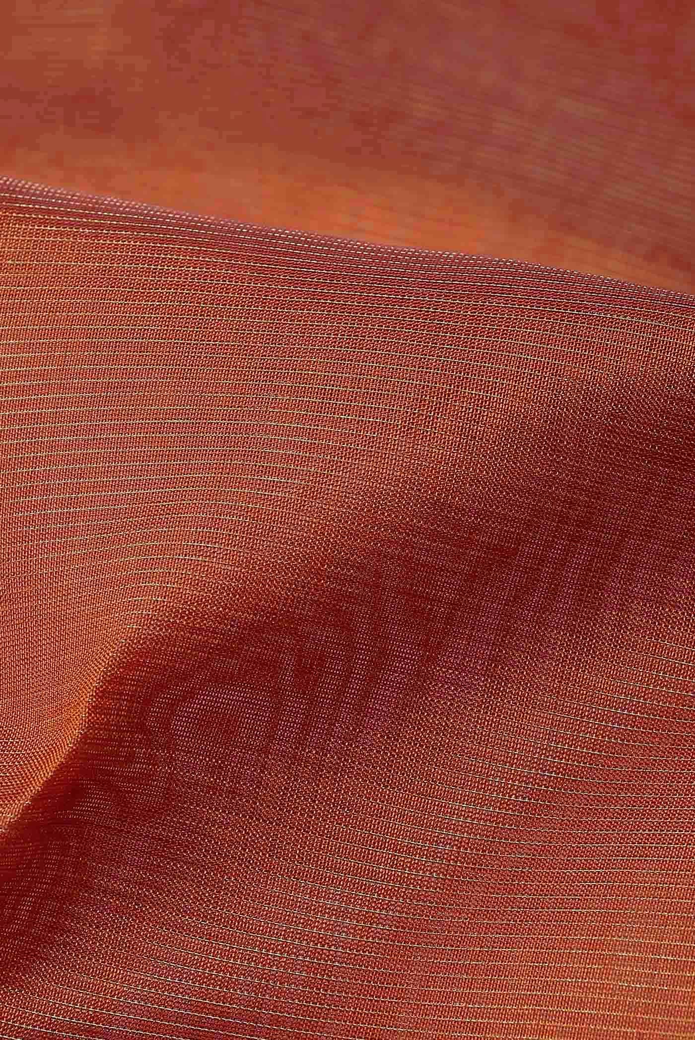 Orange Silk Cotton Saree