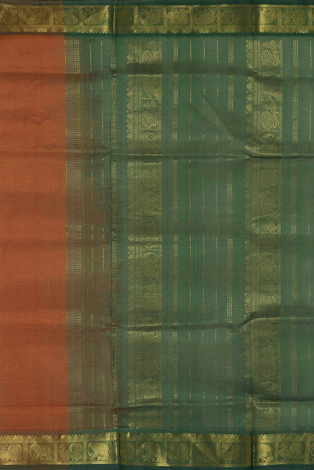 Orange Silk Cotton Saree