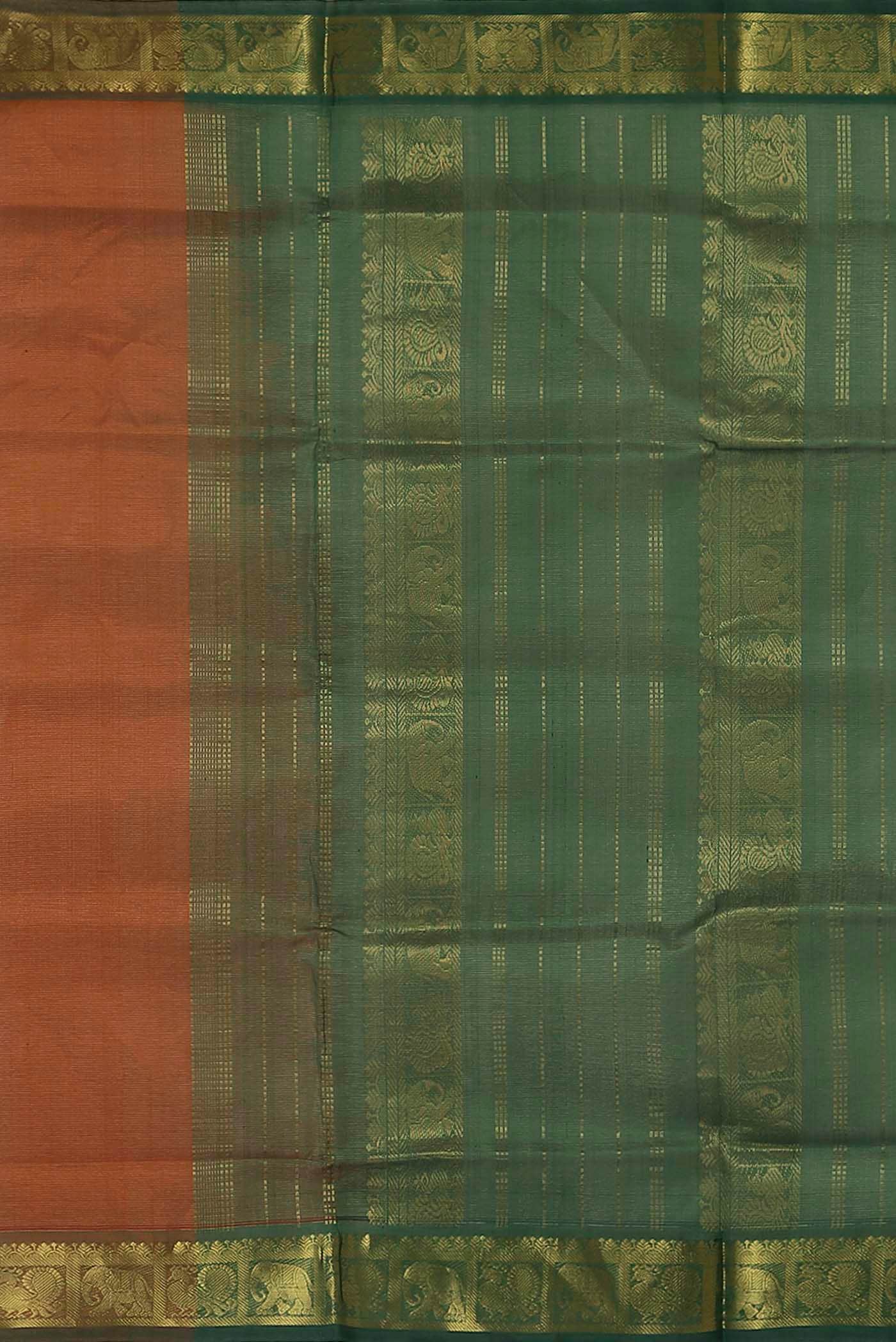 Orange Silk Cotton Saree