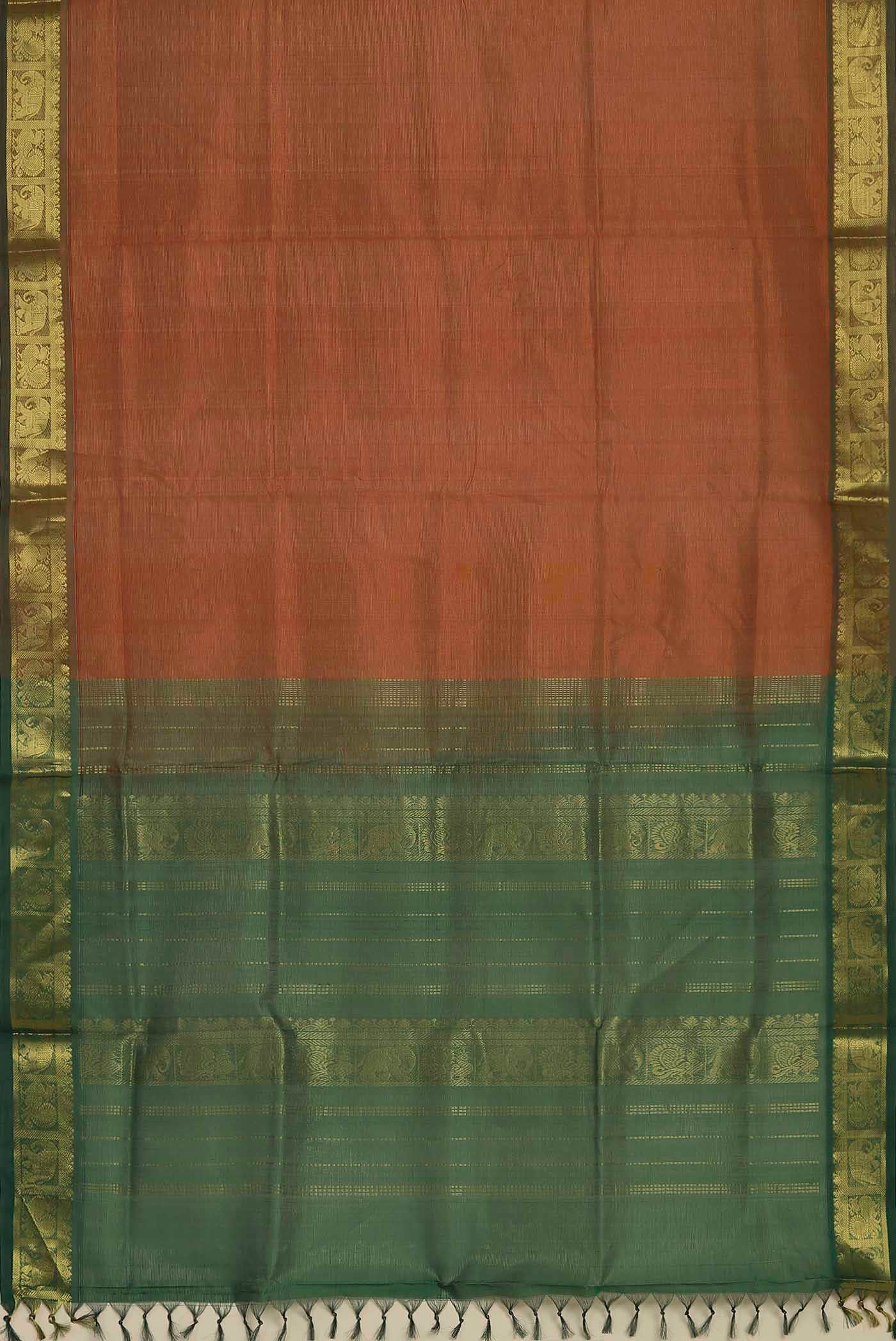 Orange Silk Cotton Saree
