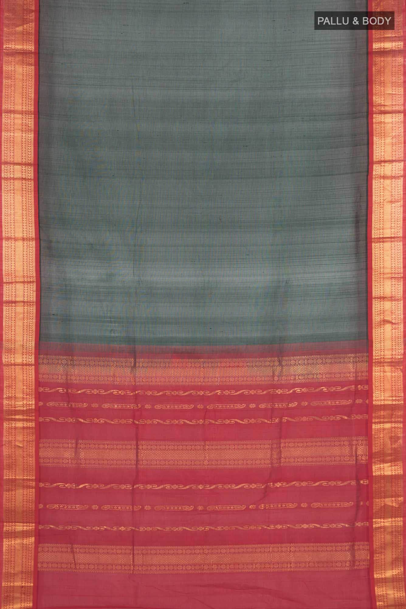 Bottle Green Silk Cotton Saree