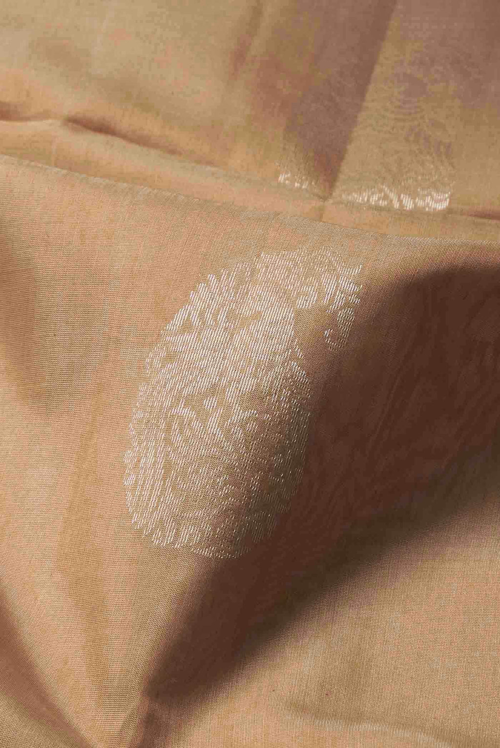 Beige Silk Cotton Saree