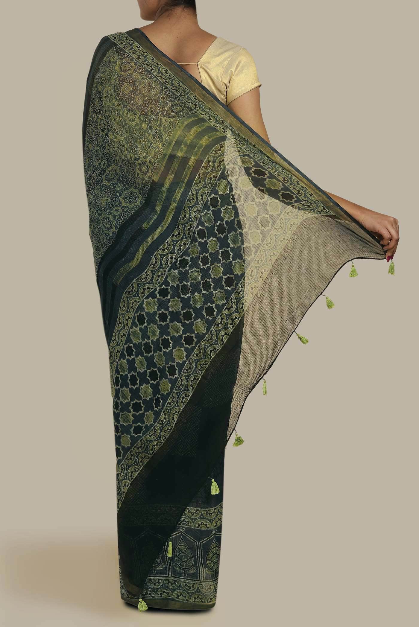 Blue Kota Cotton Saree