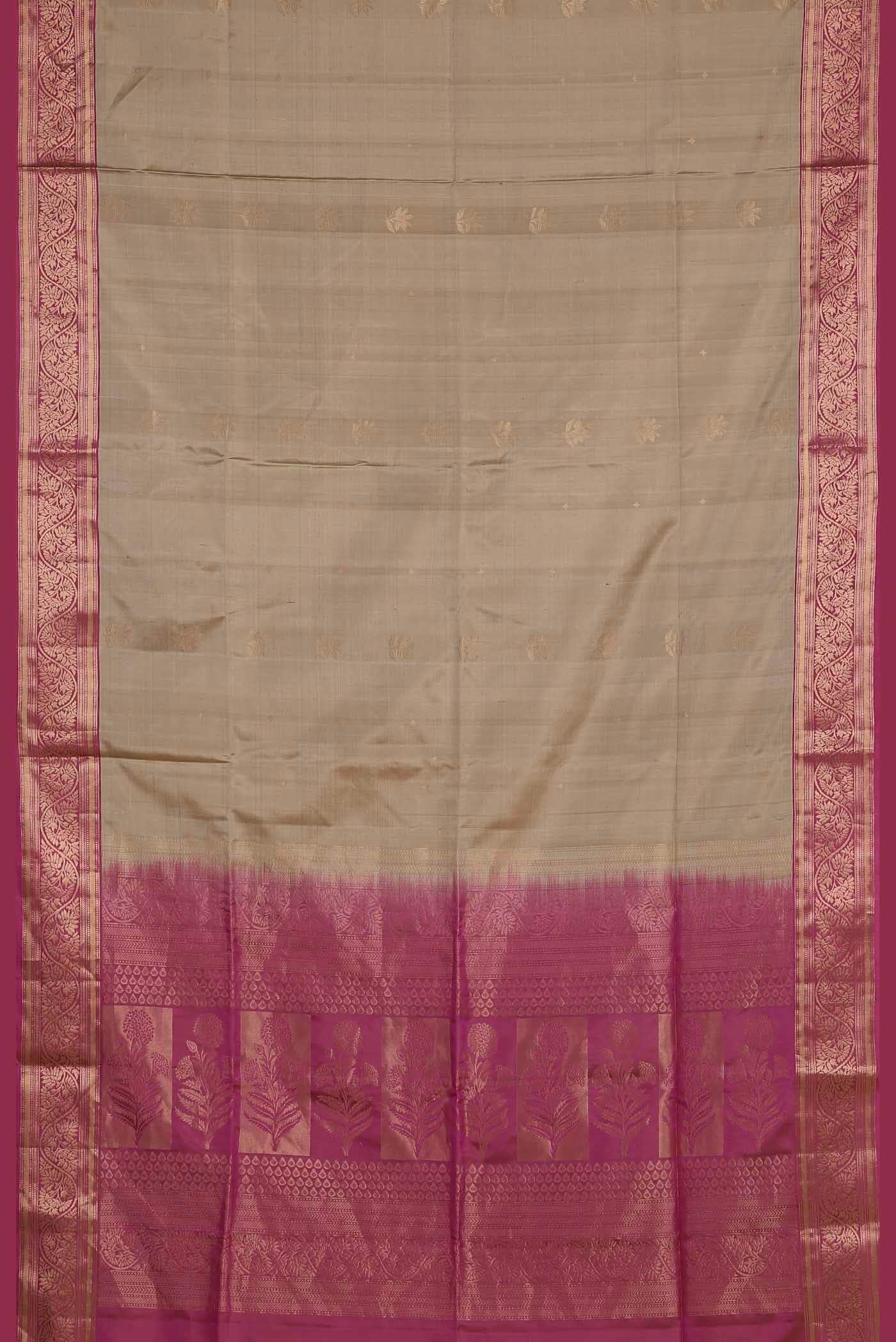 Beige Soft Silk Saree