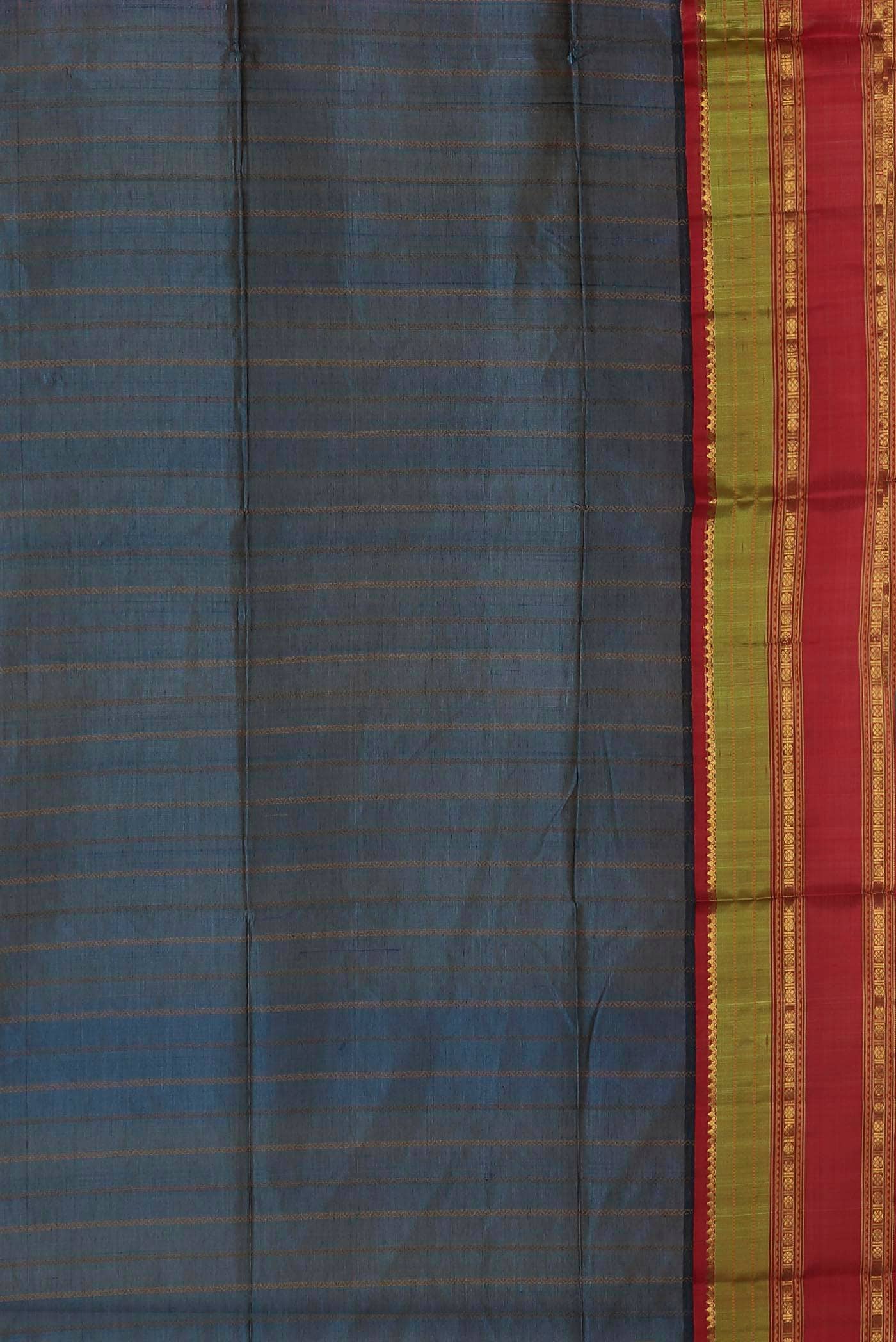 Navy Blue Silk Cotton Saree