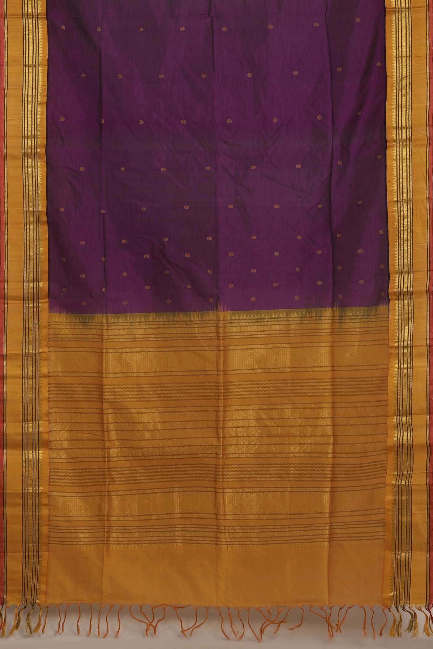 Purple Silk Cotton Saree
