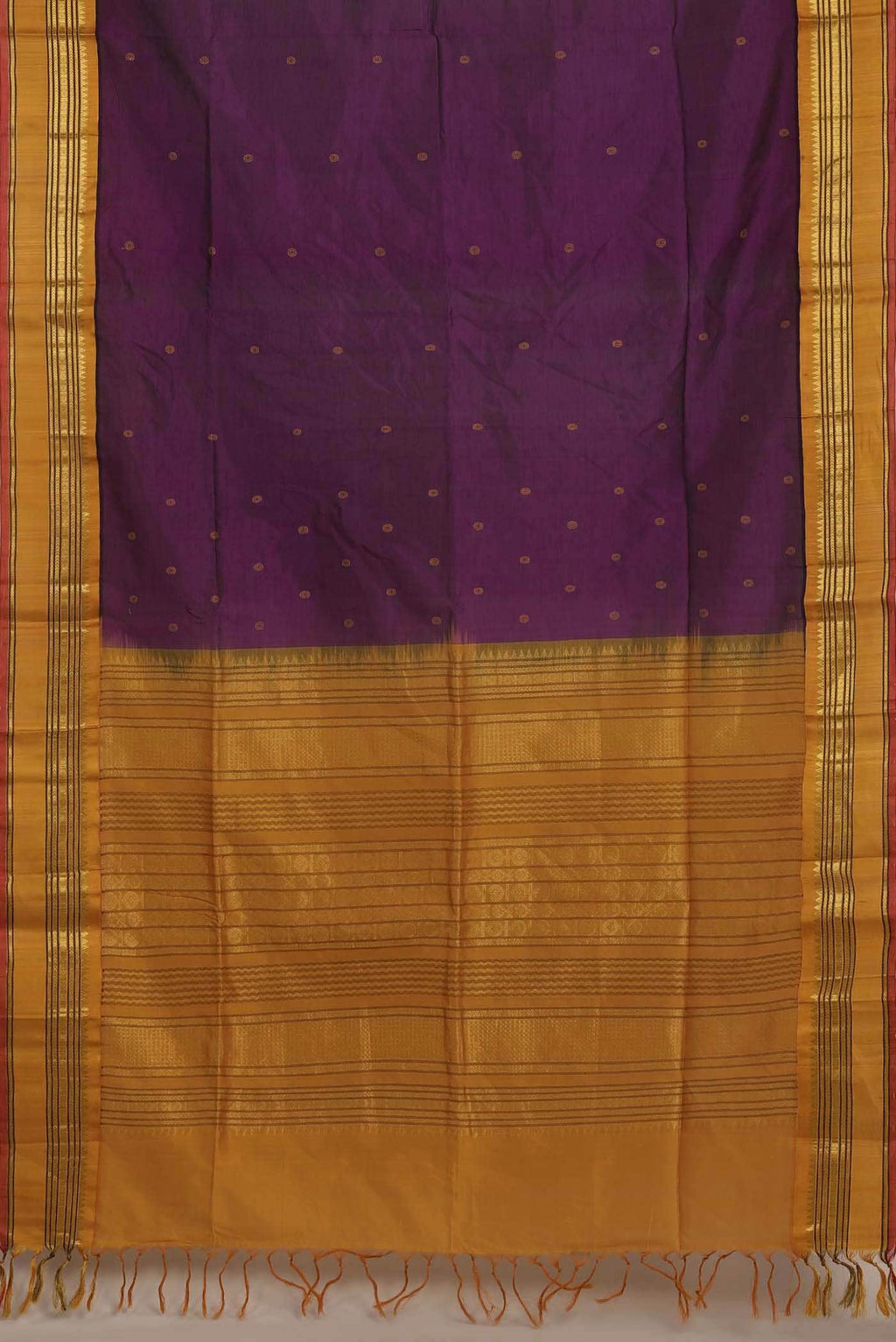 Purple Silk Cotton Saree