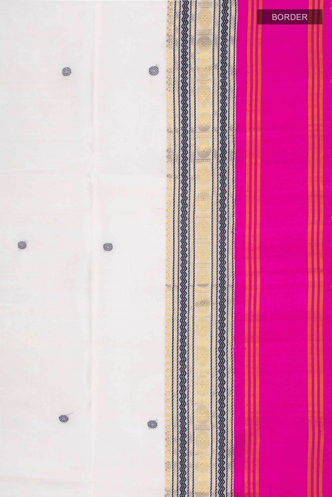 Off White Chanderi Silk Cotton Saree