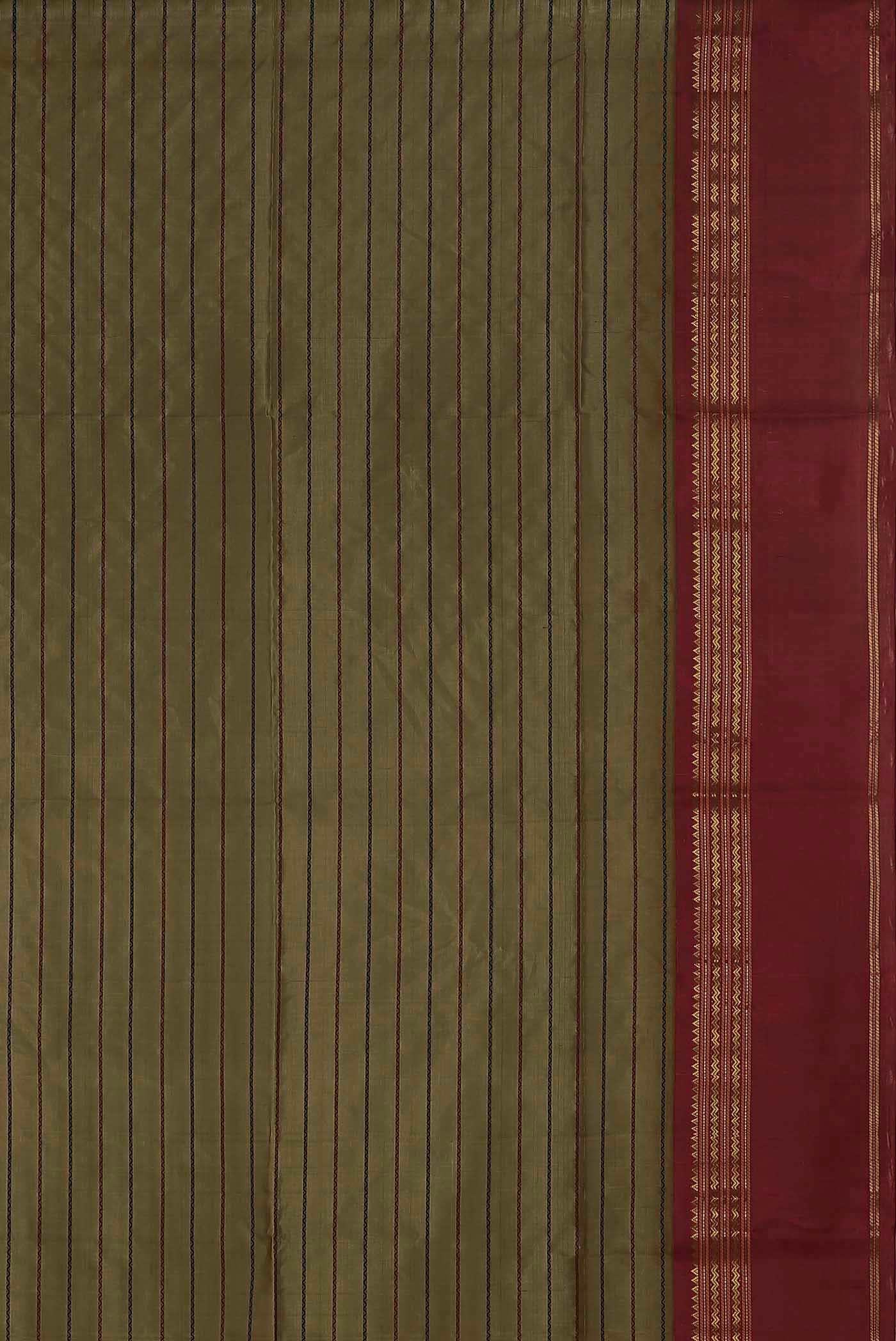 Mehandi Green Silk Cotton Saree