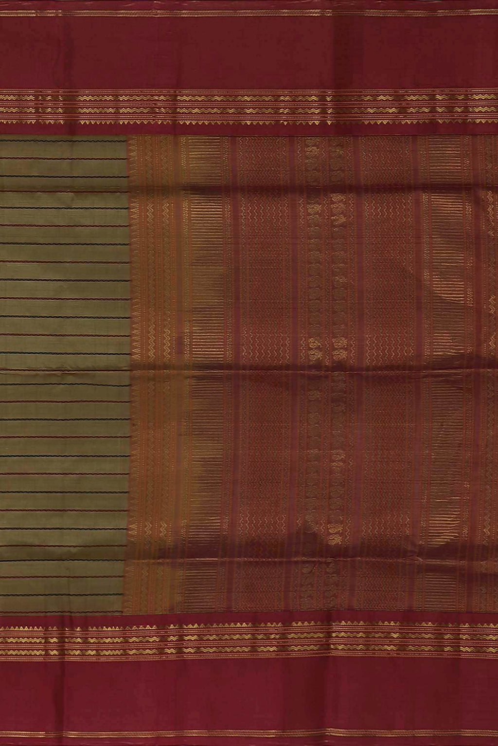 Mehandi Green Silk Cotton Saree