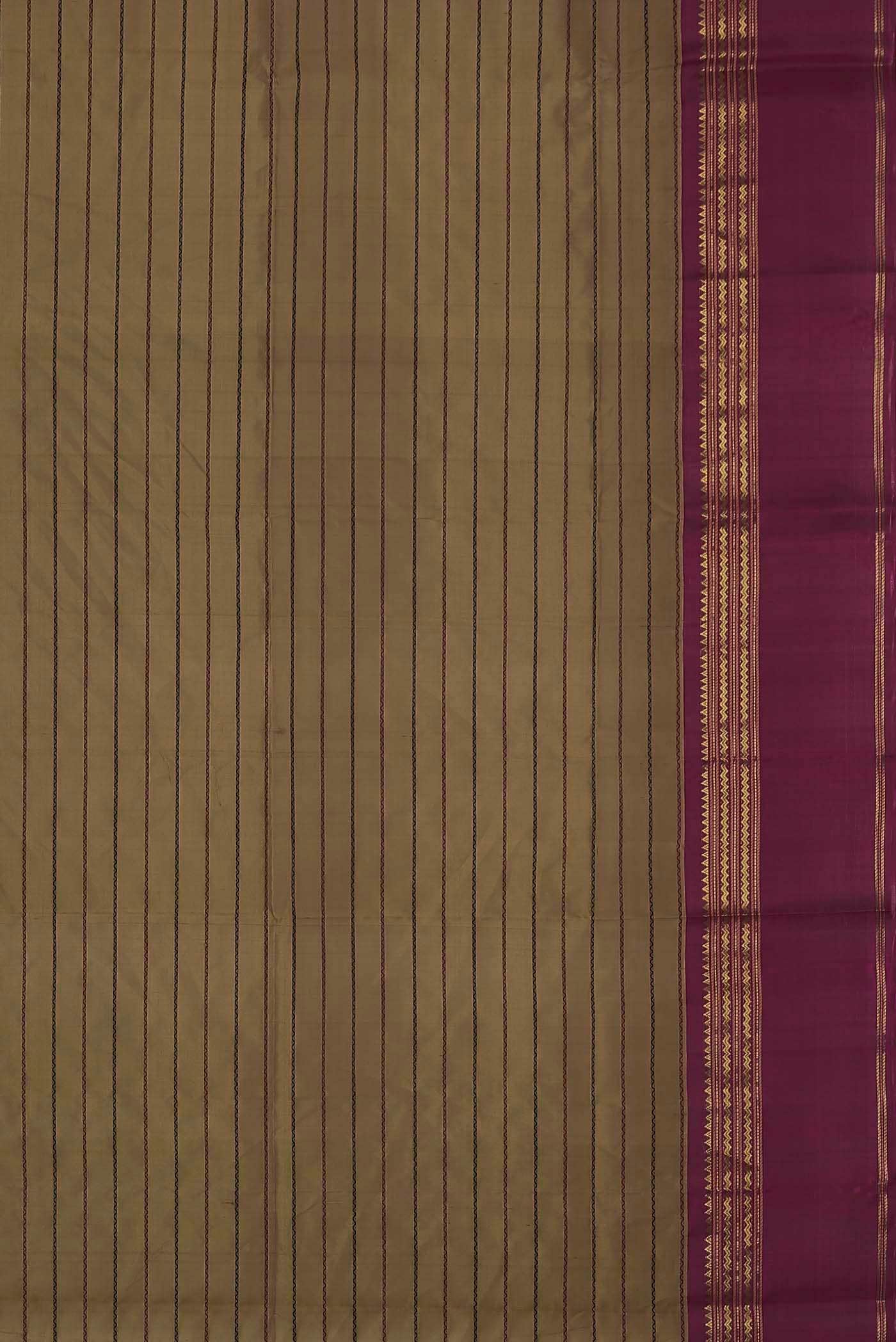 Brown Silk Cotton Saree