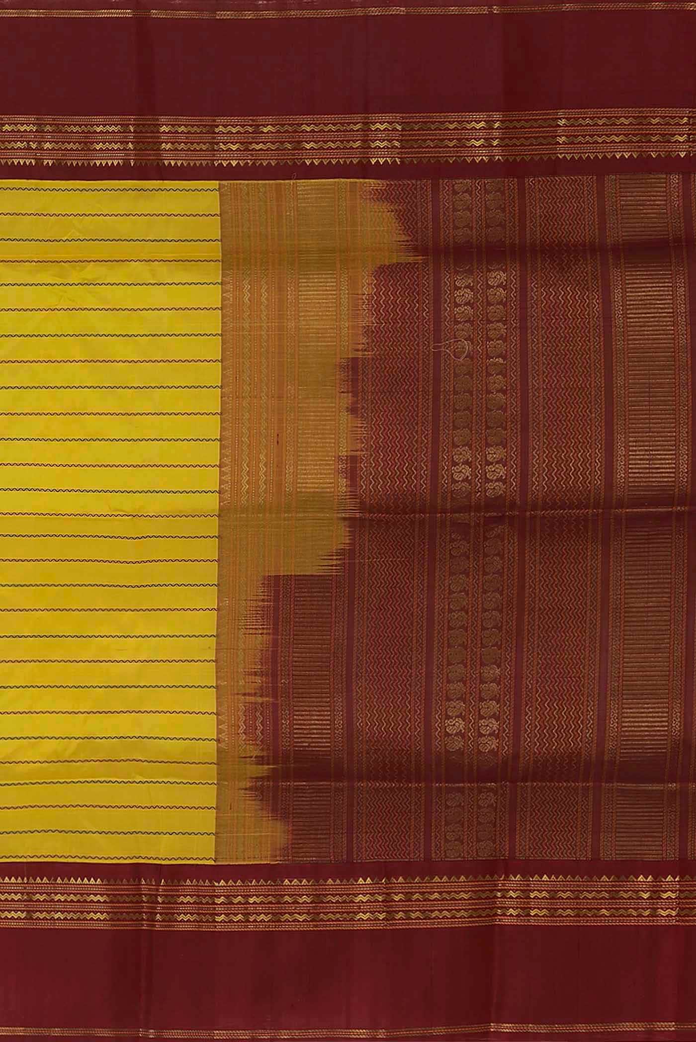 Yellow Silk Cotton Saree