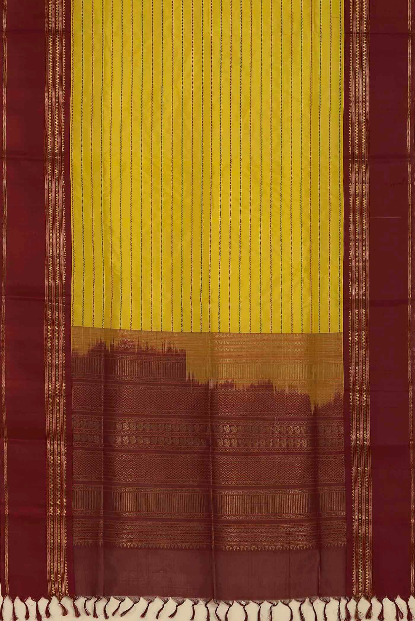 Yellow Silk Cotton Saree