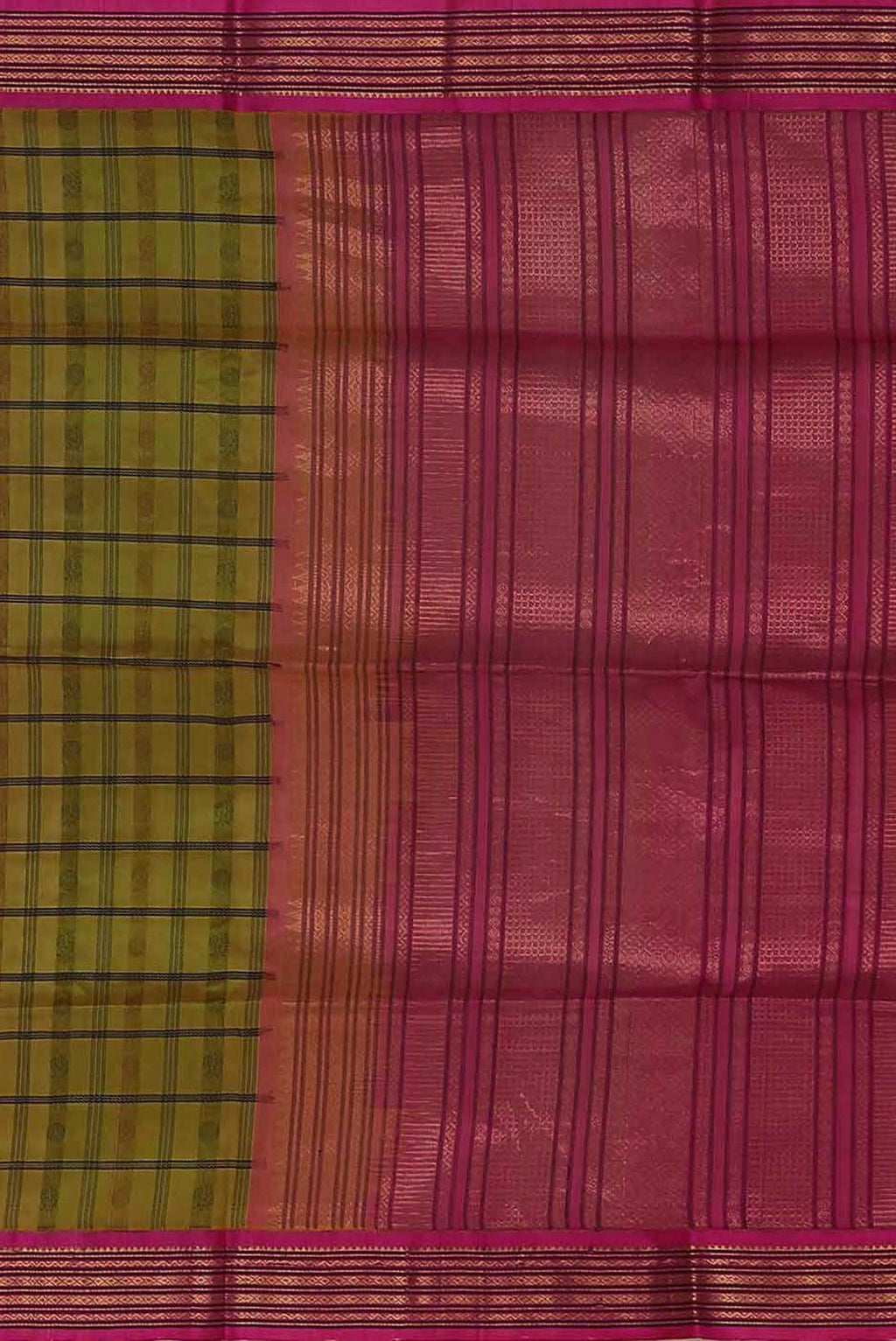 Green Silk Cotton Saree