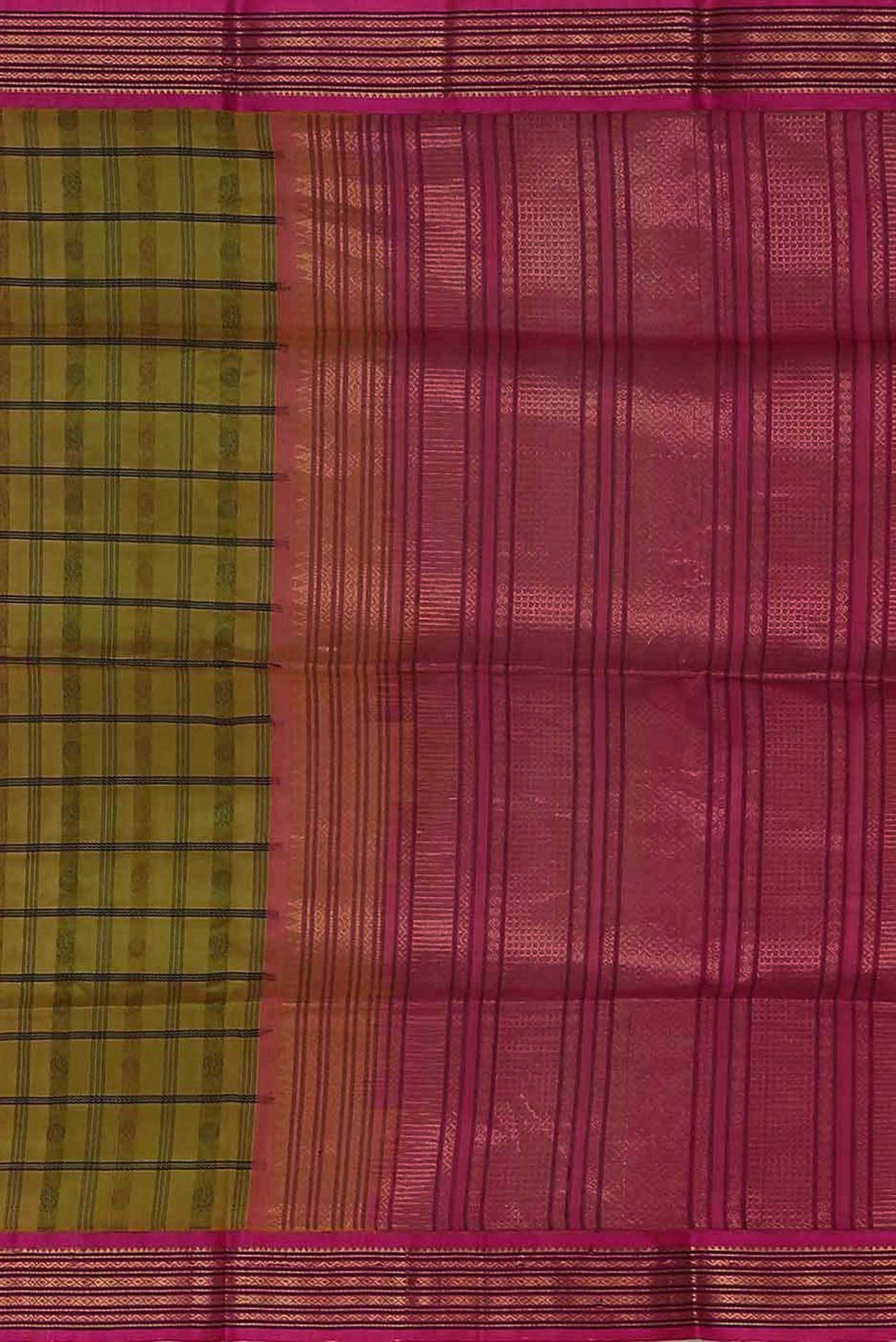 Green Silk Cotton Saree