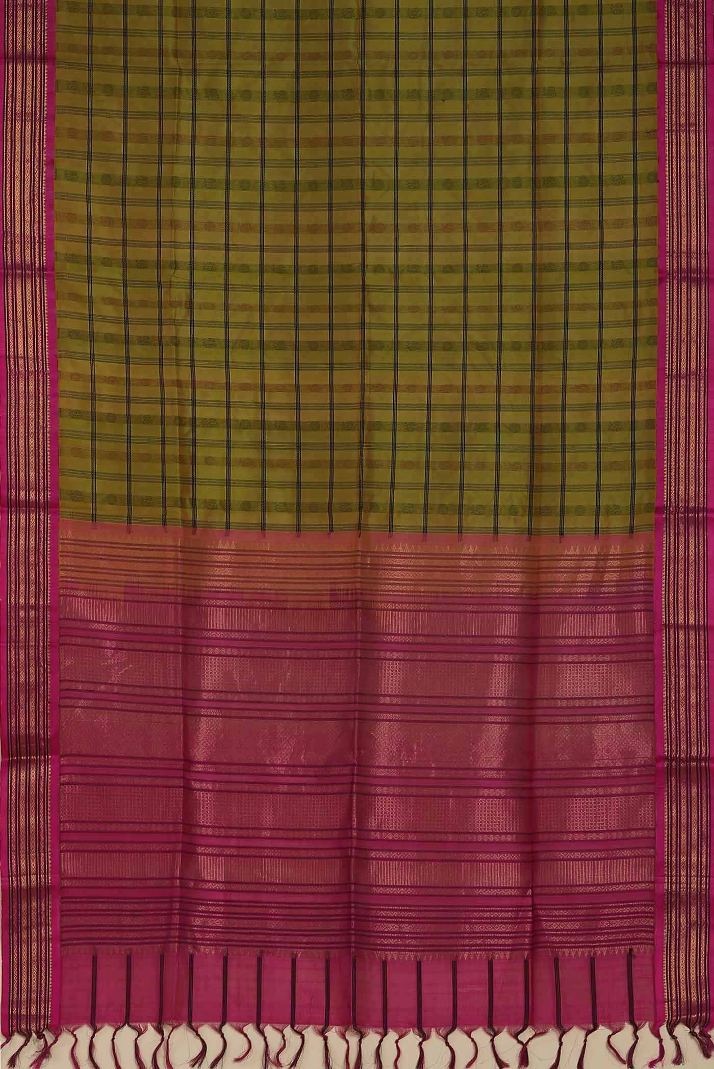 Green Silk Cotton Saree