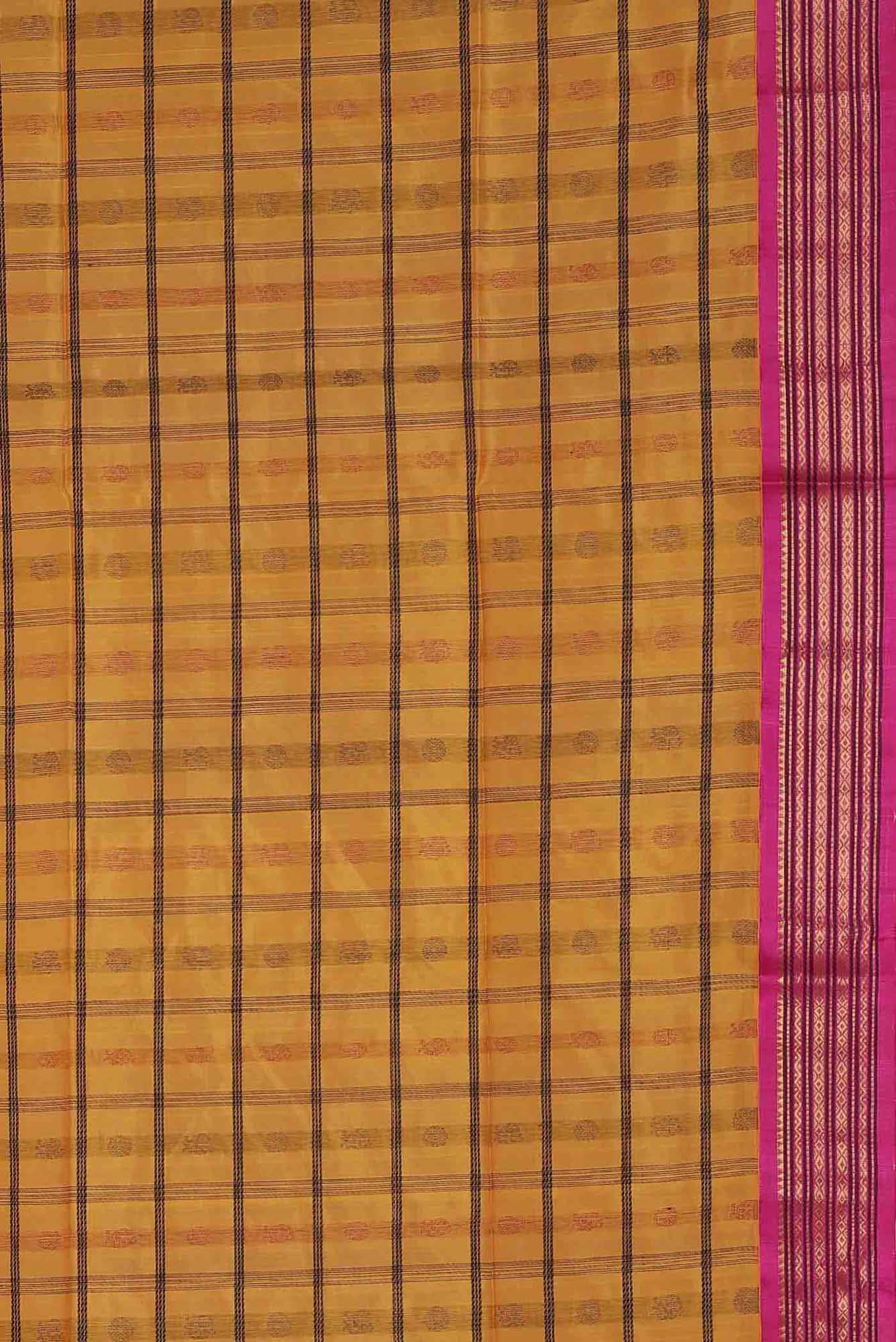 Yellow Silk Cotton Saree