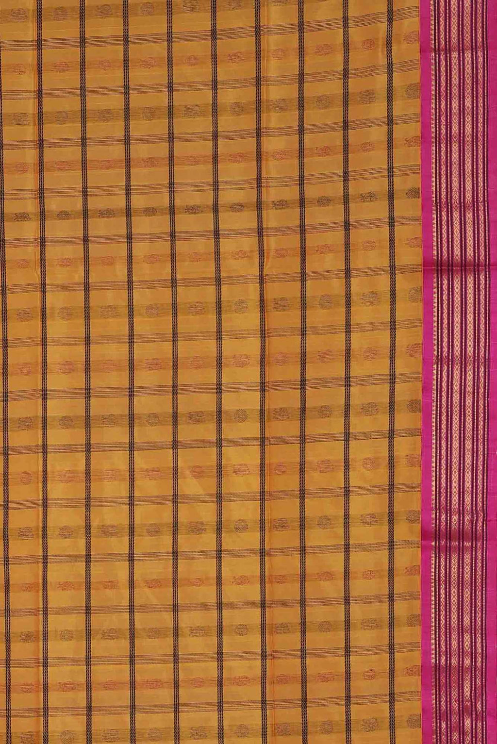 Yellow Silk Cotton Saree