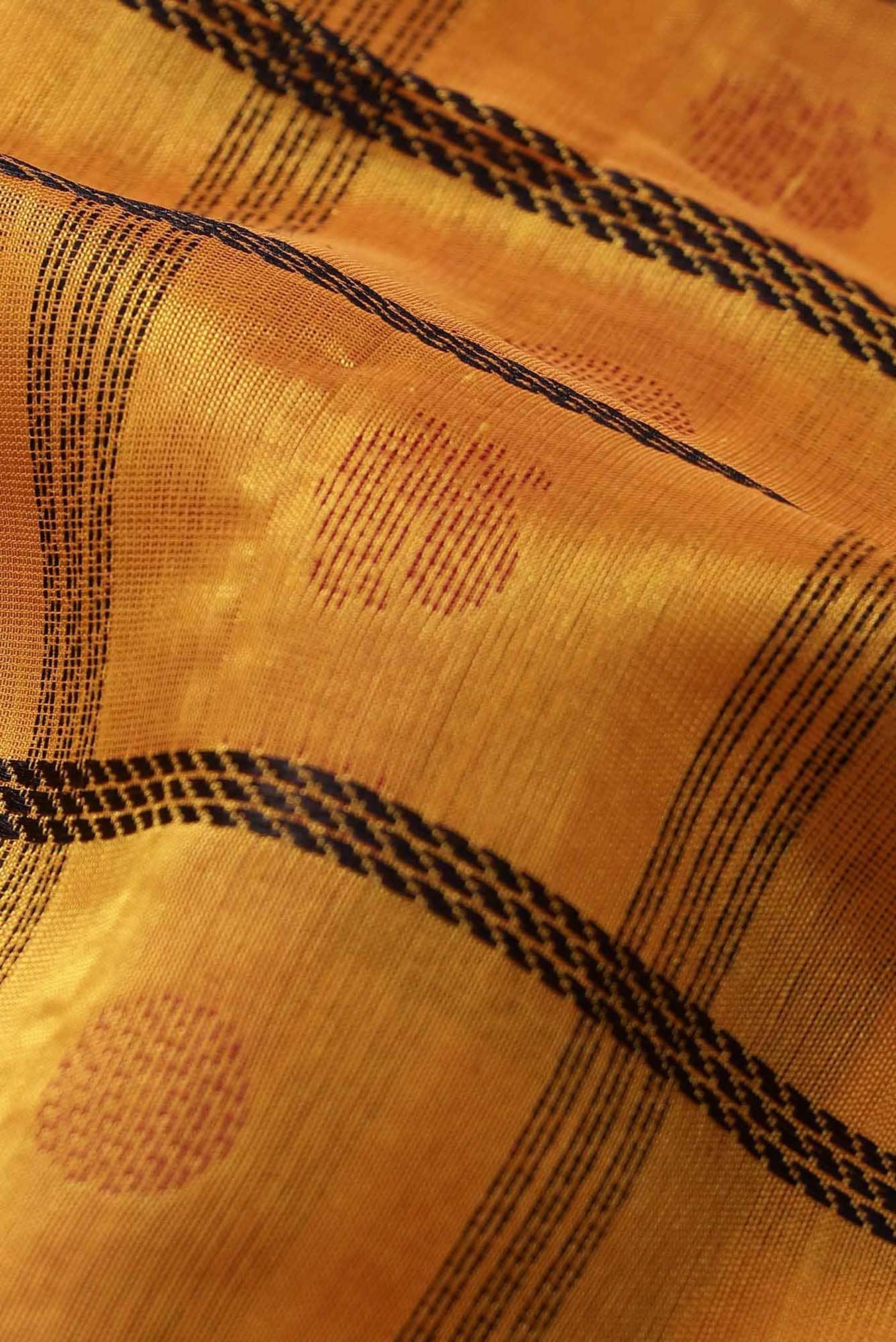 Yellow Silk Cotton Saree