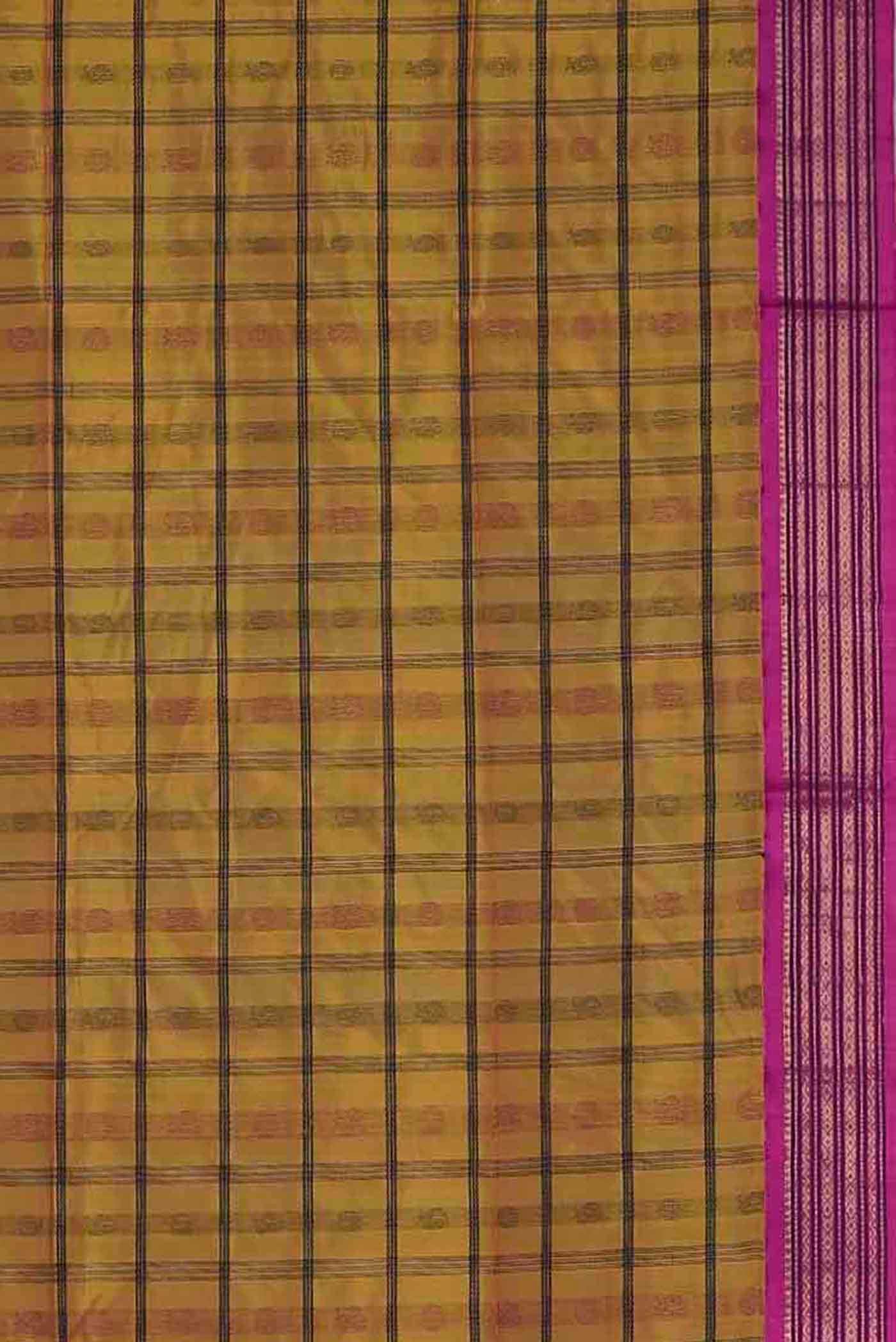 Mustard Silk Cotton Saree