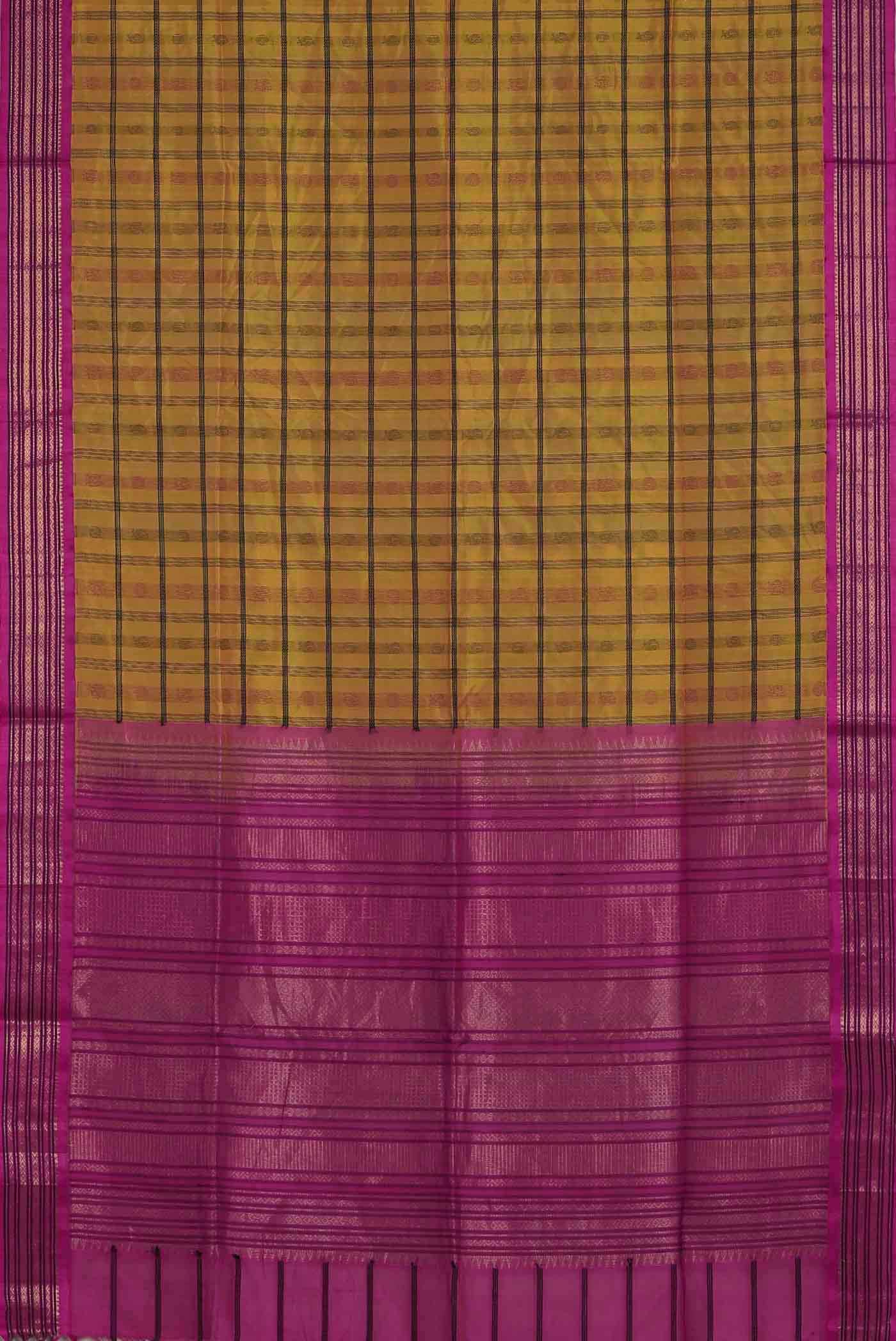 Mustard Silk Cotton Saree