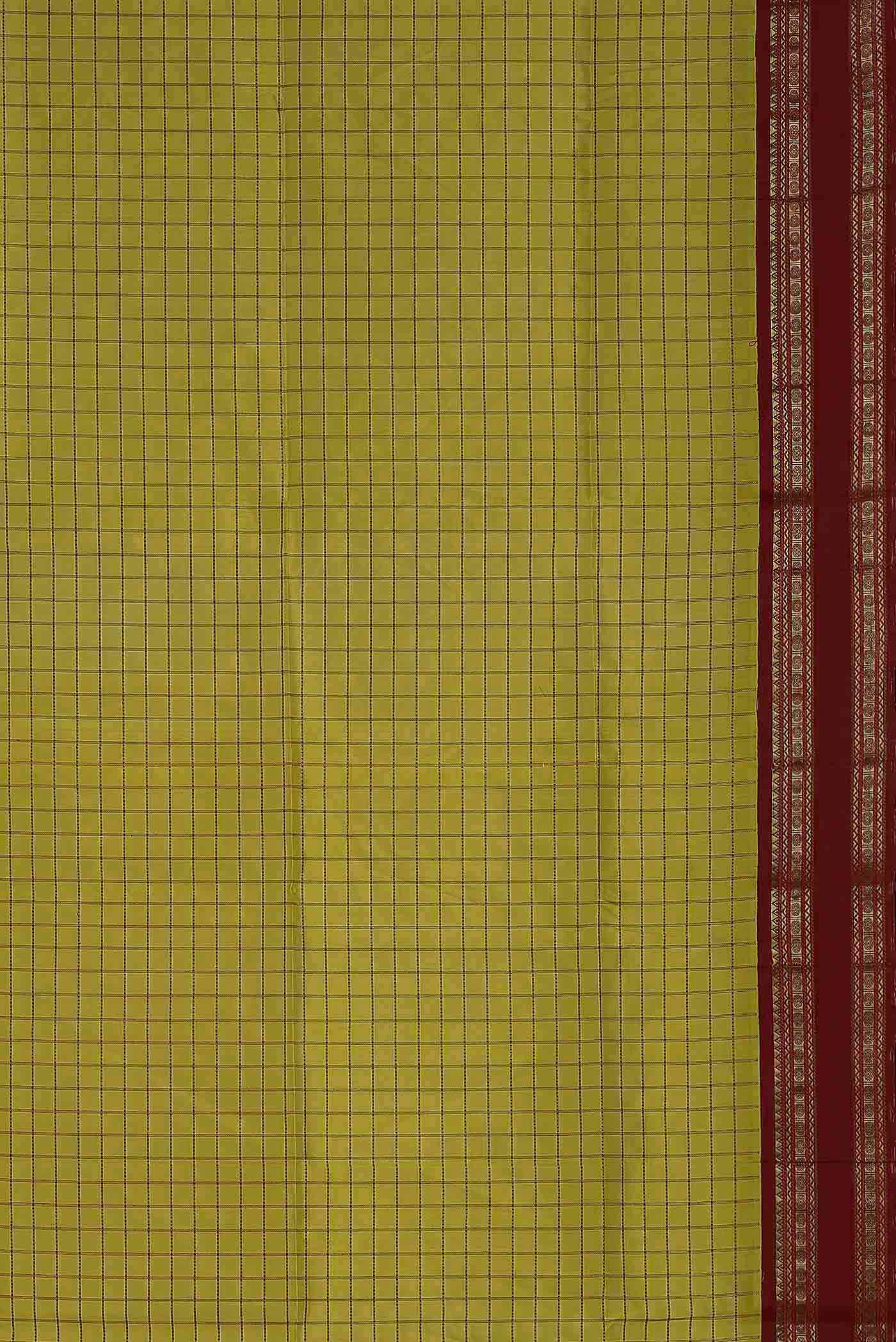 Yellow Silk Cotton Saree