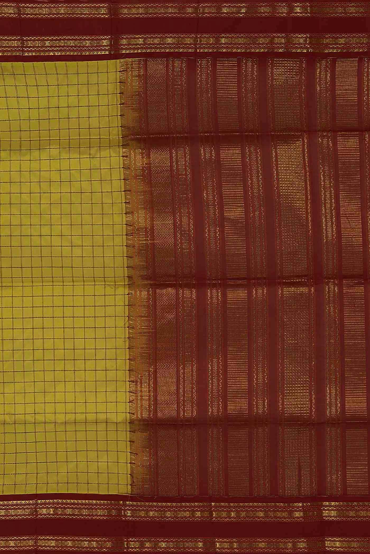 Yellow Silk Cotton Saree