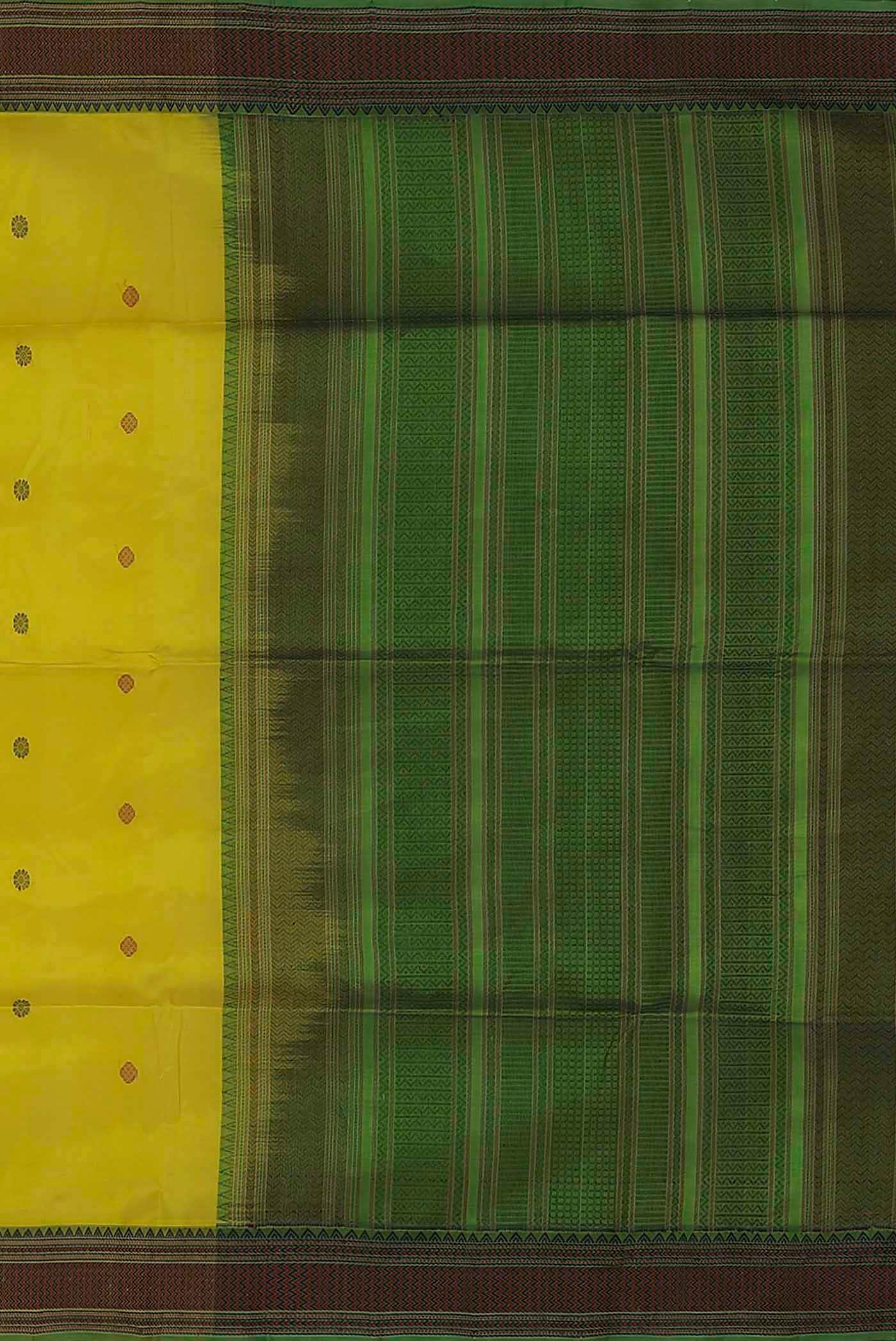 Yellow Silk Cotton Saree
