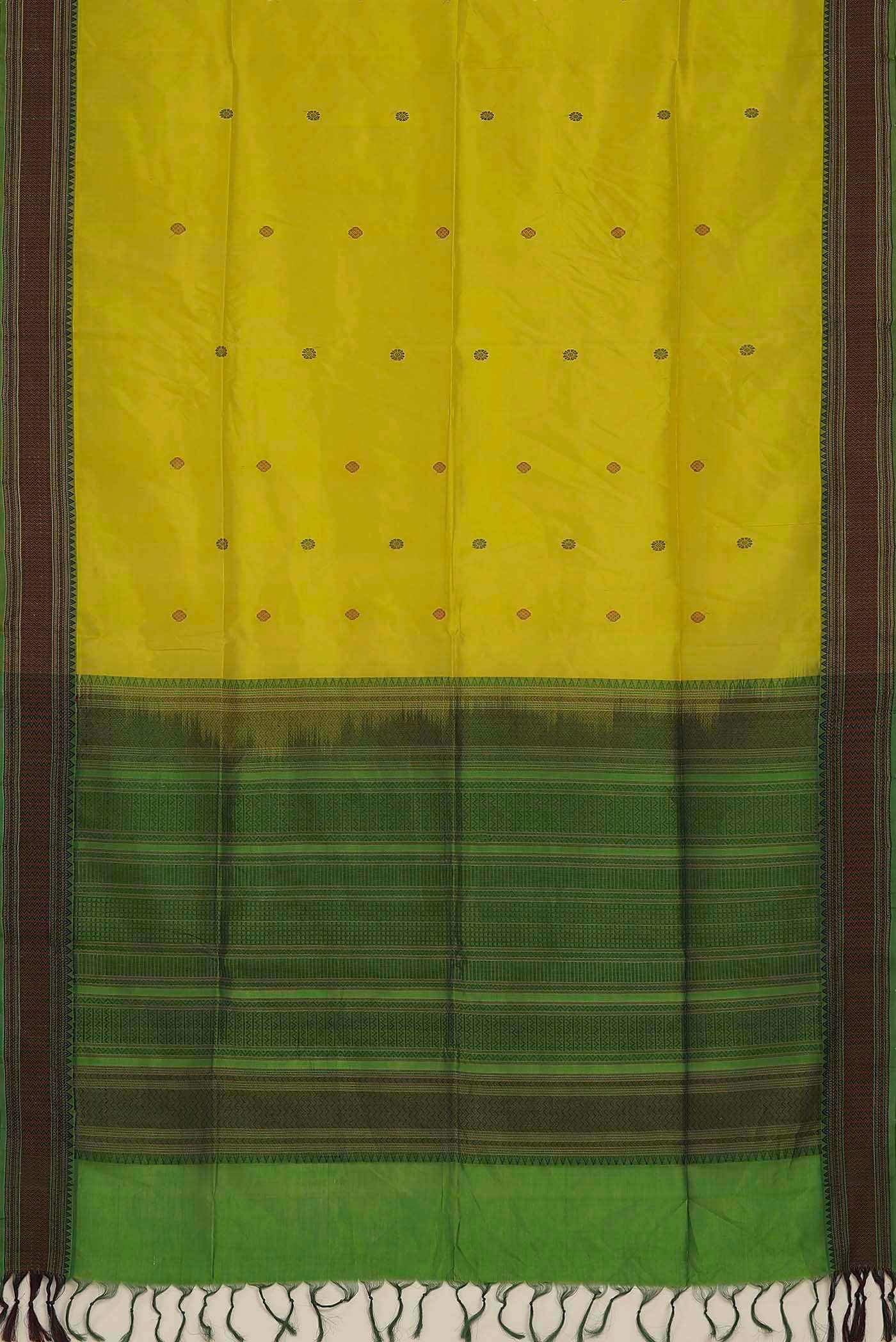 Yellow Silk Cotton Saree