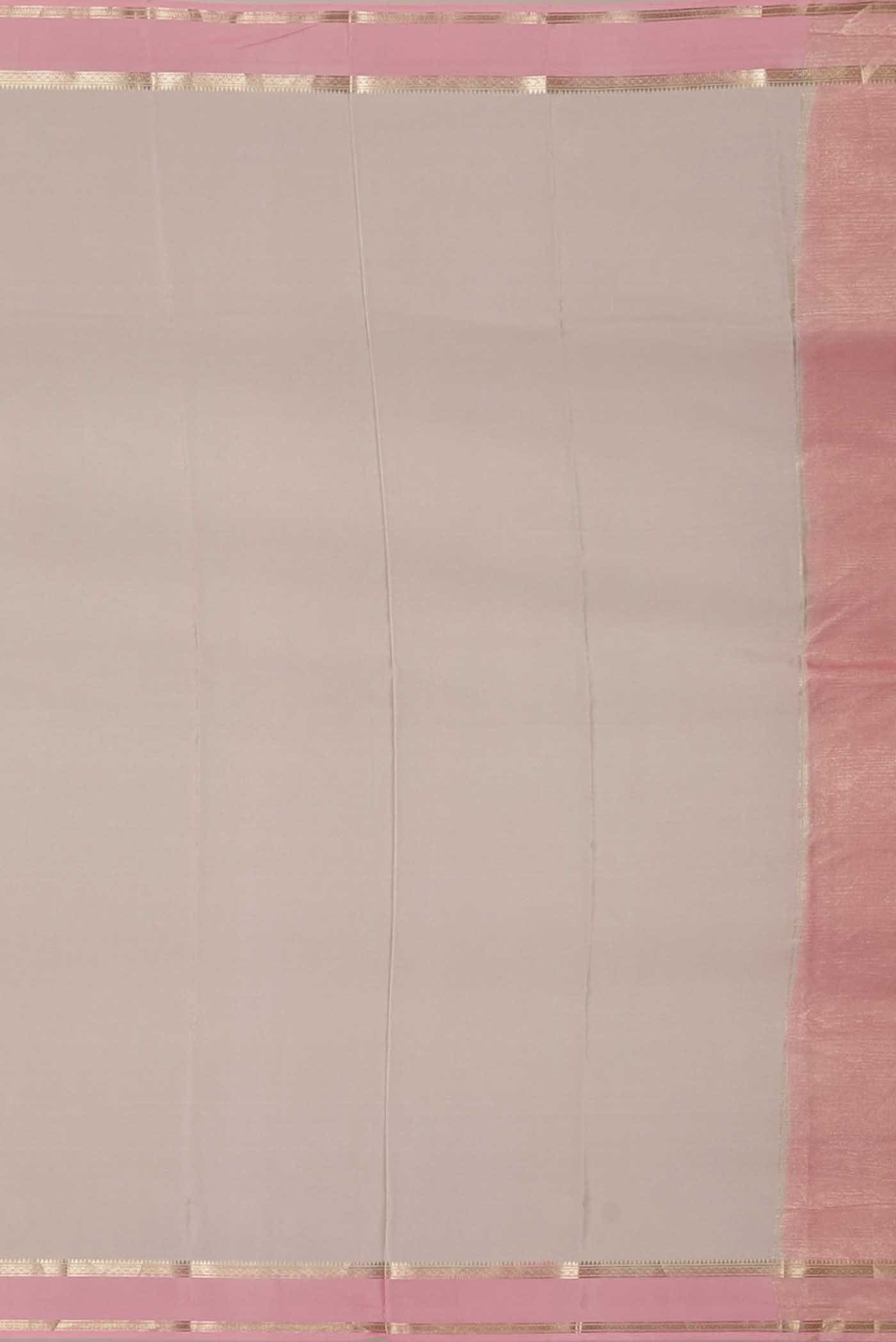 Cream Mysore Crepe Saree