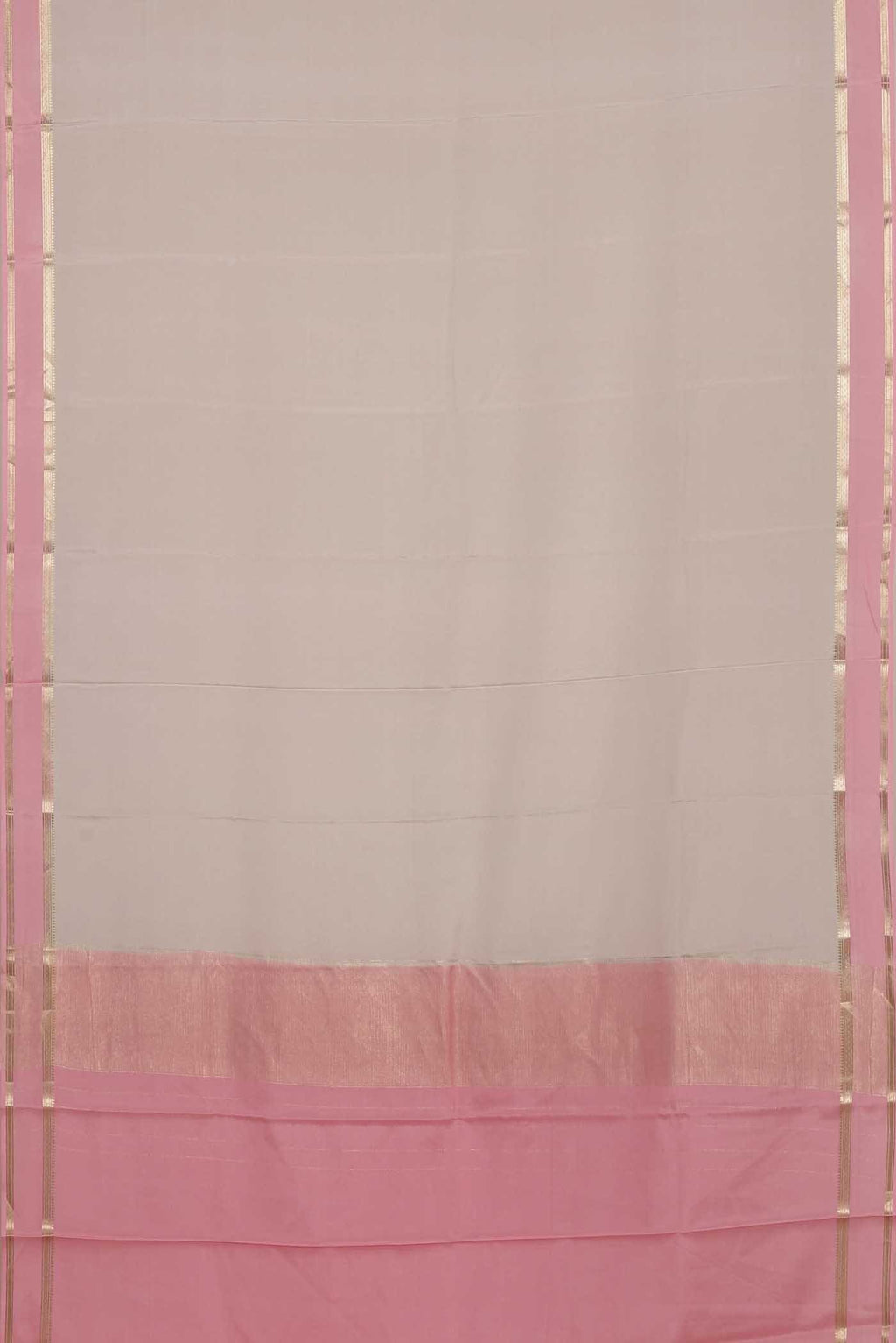 Cream Mysore Crepe Saree