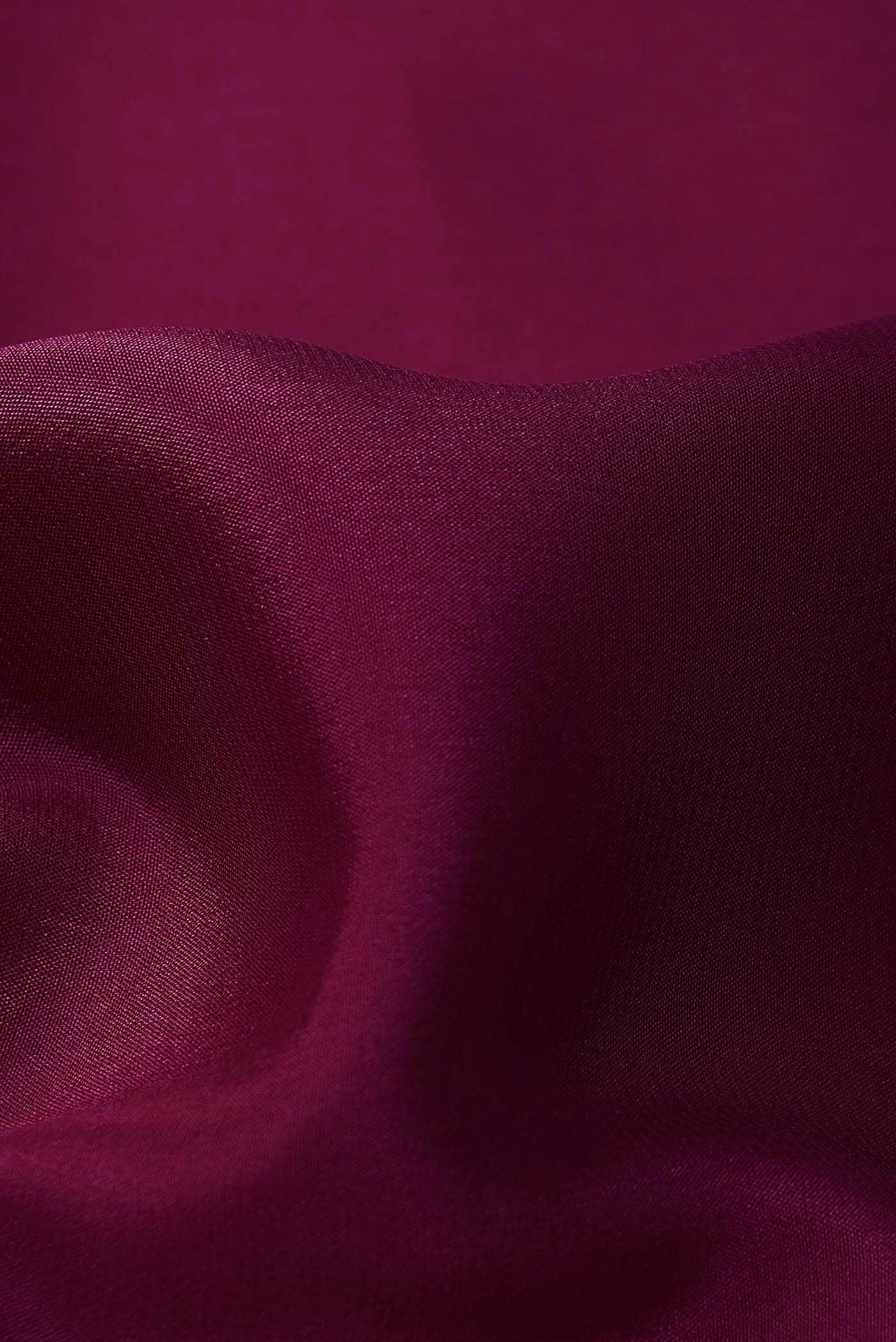 Dark Pink Mysore Crepe Saree
