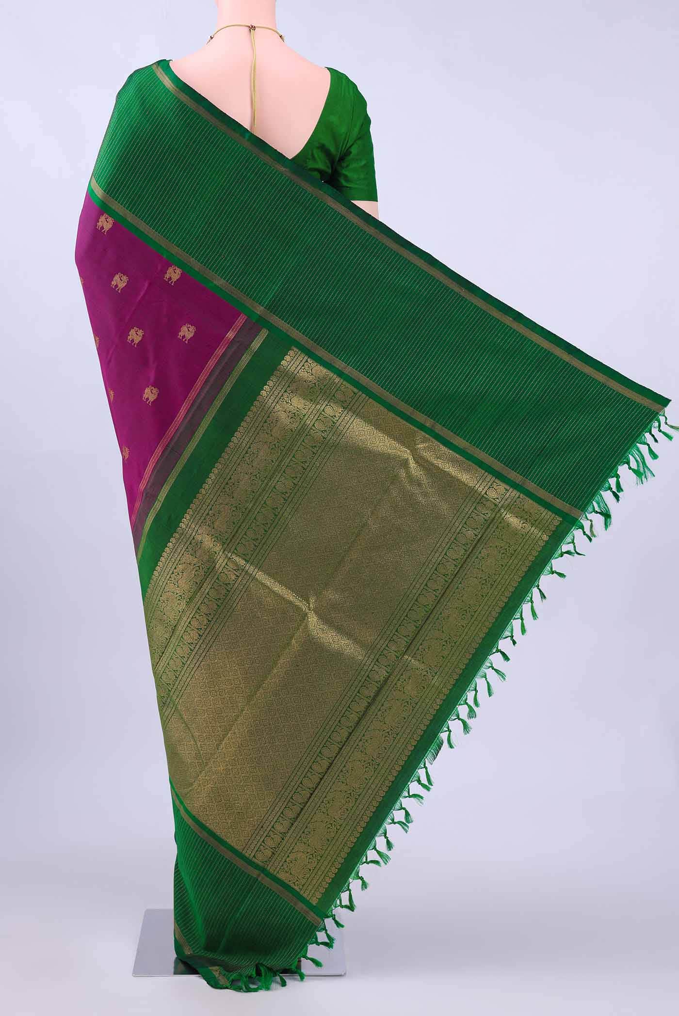 Magenta Kanchipuram Silk Saree