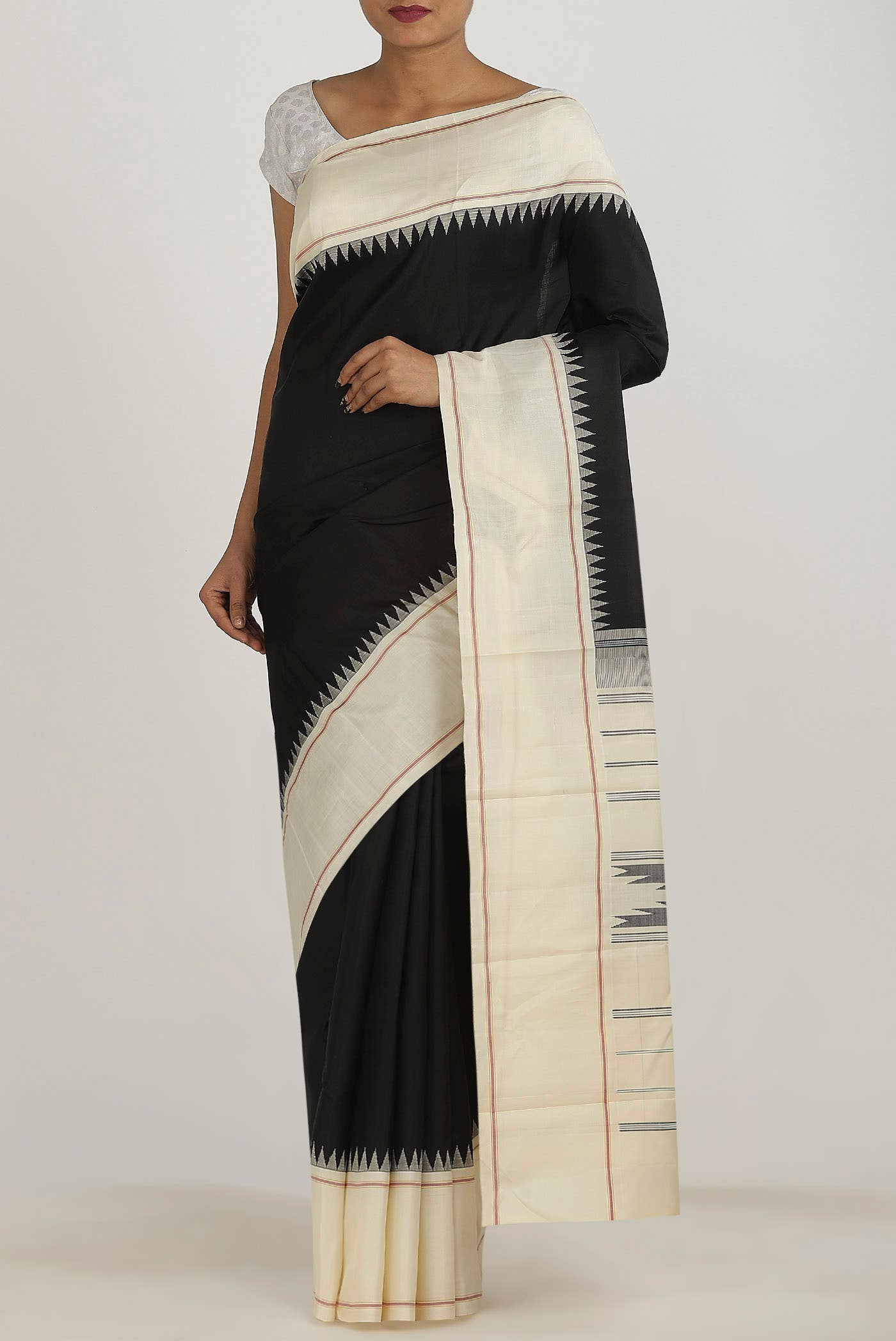 Black Kanchipuram Silk Saree