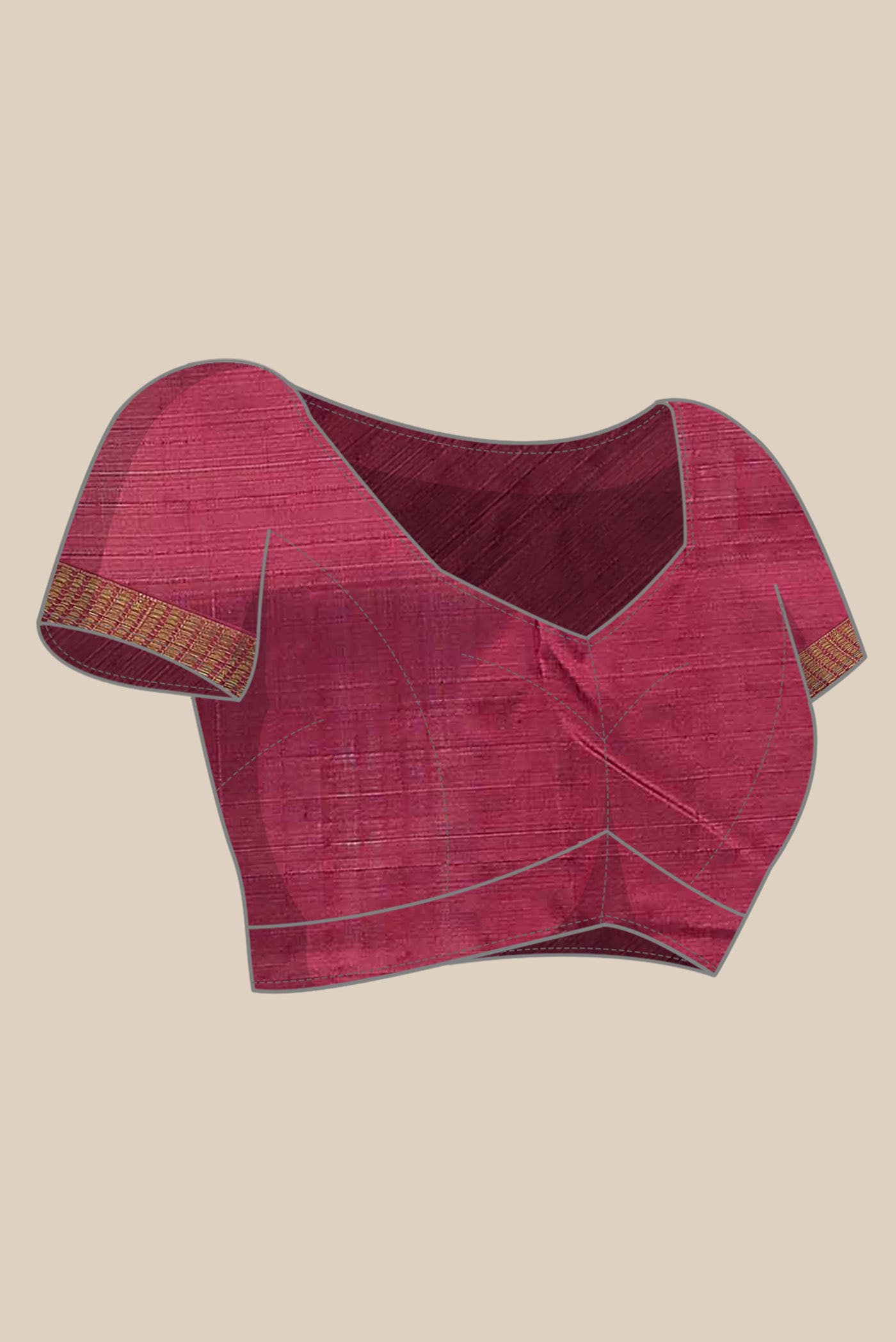 Maroon Kanchipuram Silk Saree