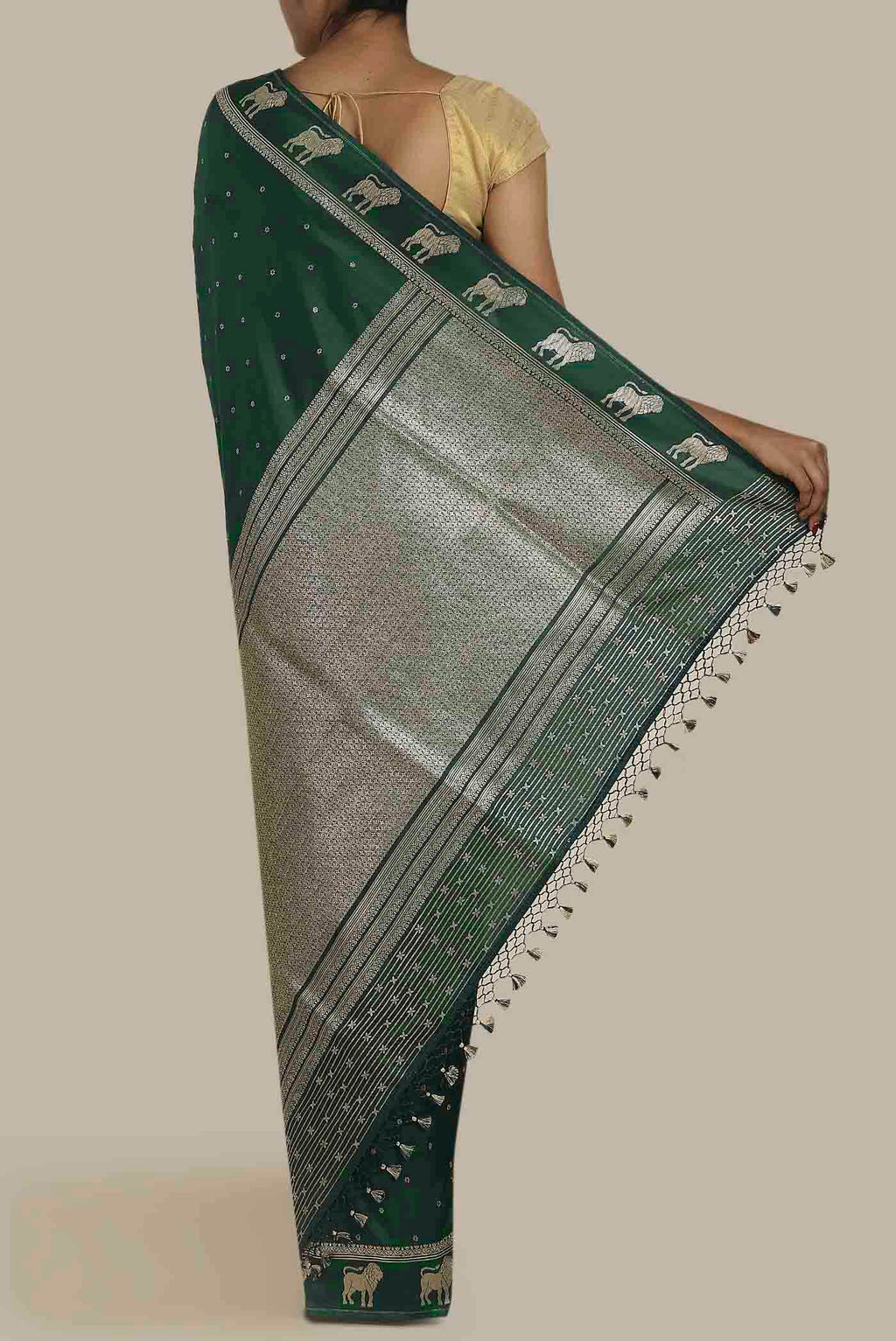 Green Banarasi Silk Saree