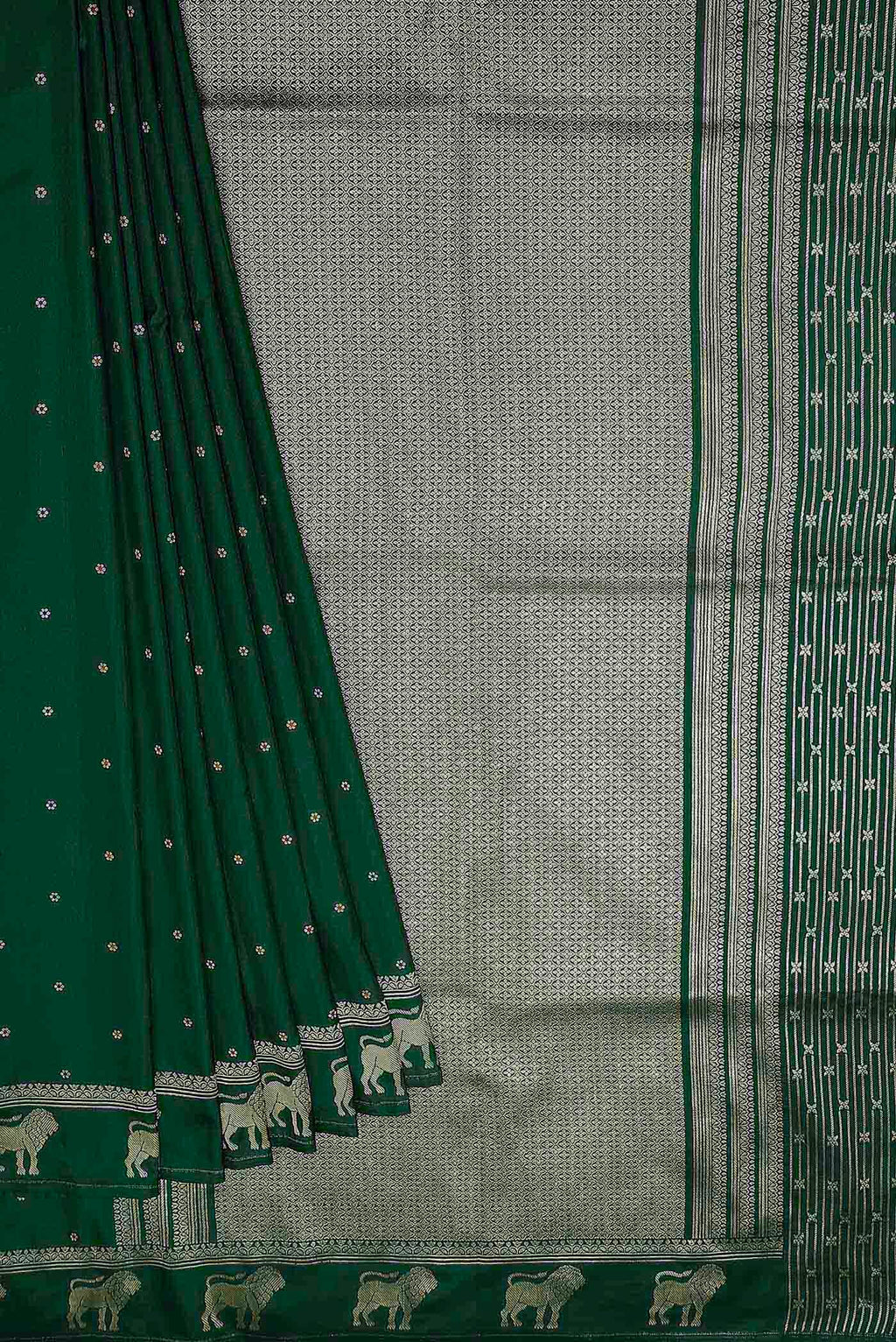 Green Banarasi Silk Saree