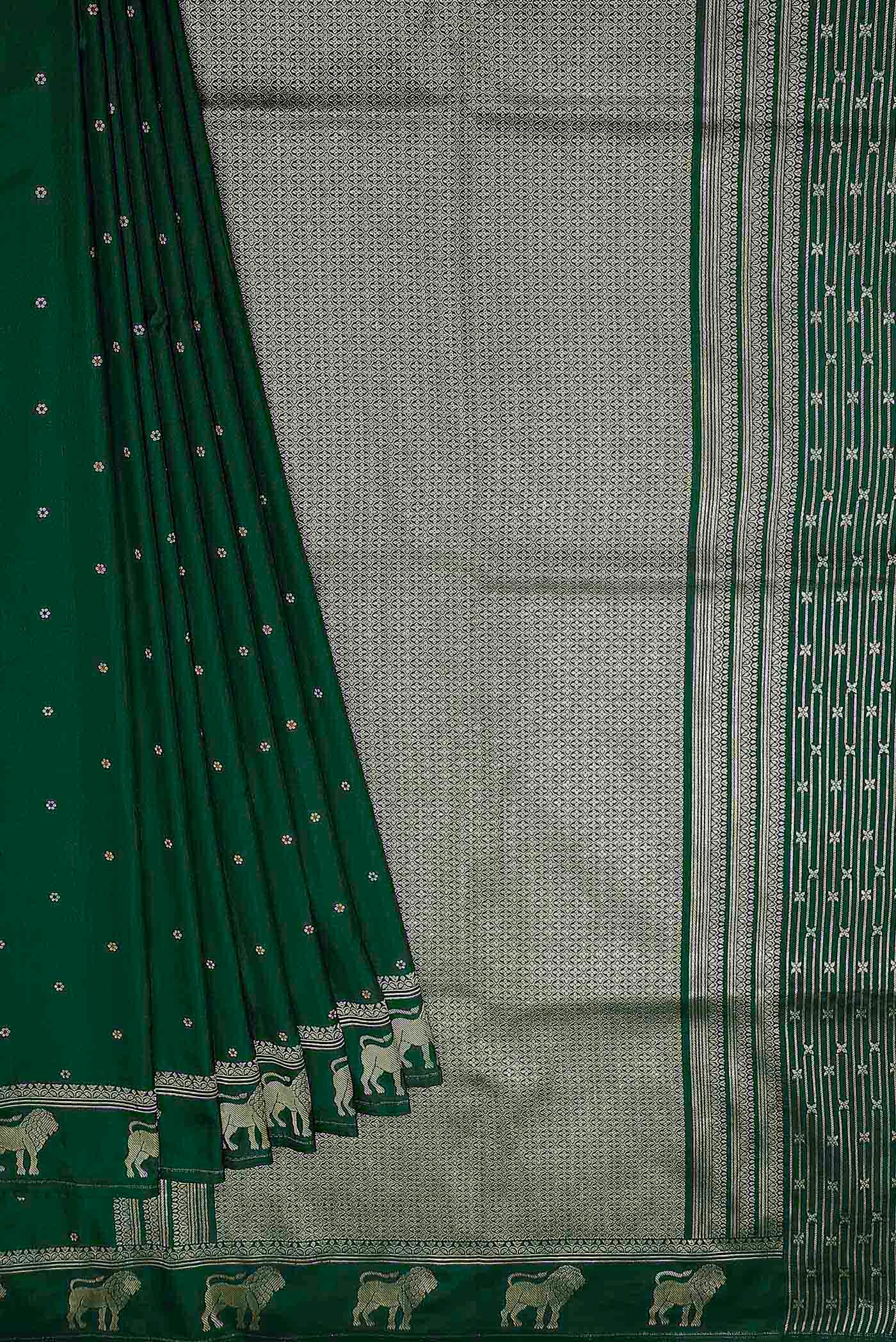 Green Banarasi Silk Saree