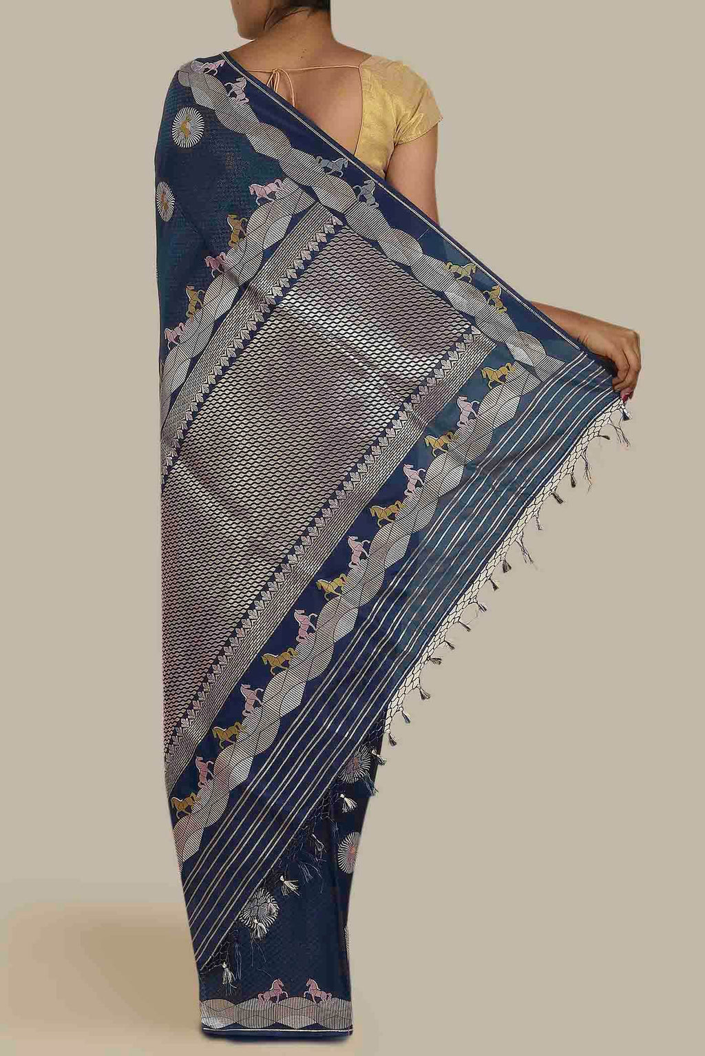 Blue Banarasi Silk Saree